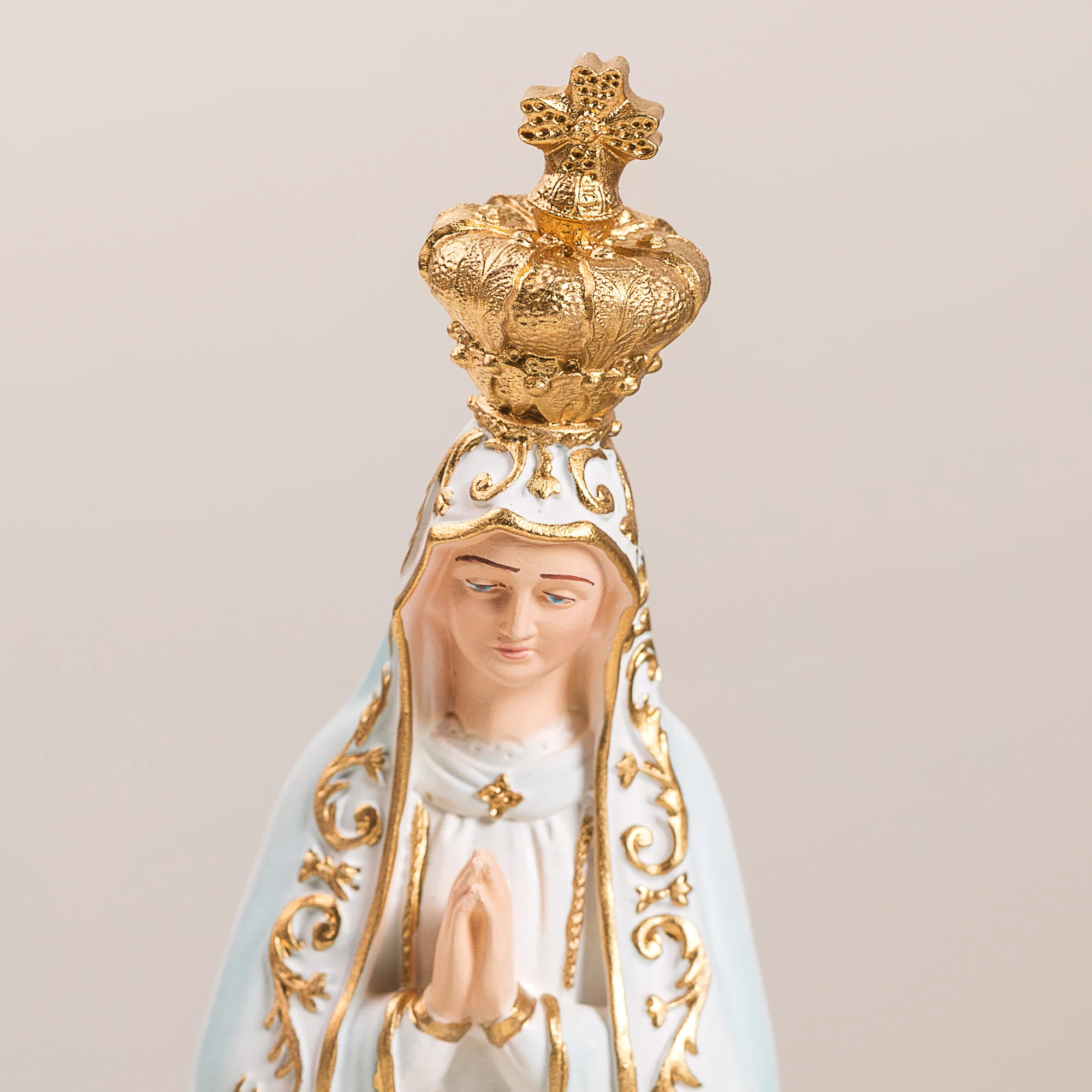 Delicate Our Lady of Fatima Statue - 7.8" - Image 2
