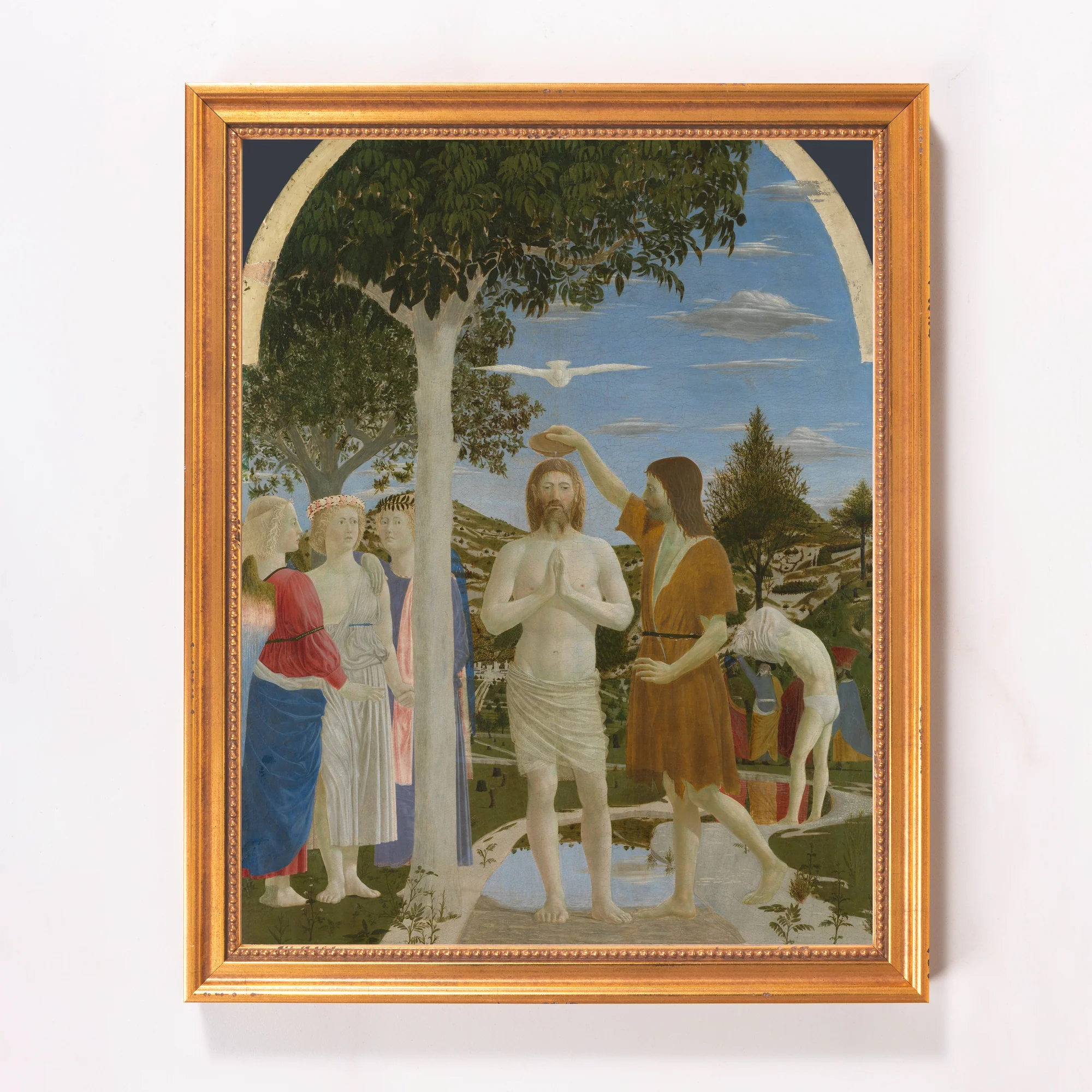 della Francesca's Baptism of Christ Framed Canvas - Sacred Classics Collection - Image 5