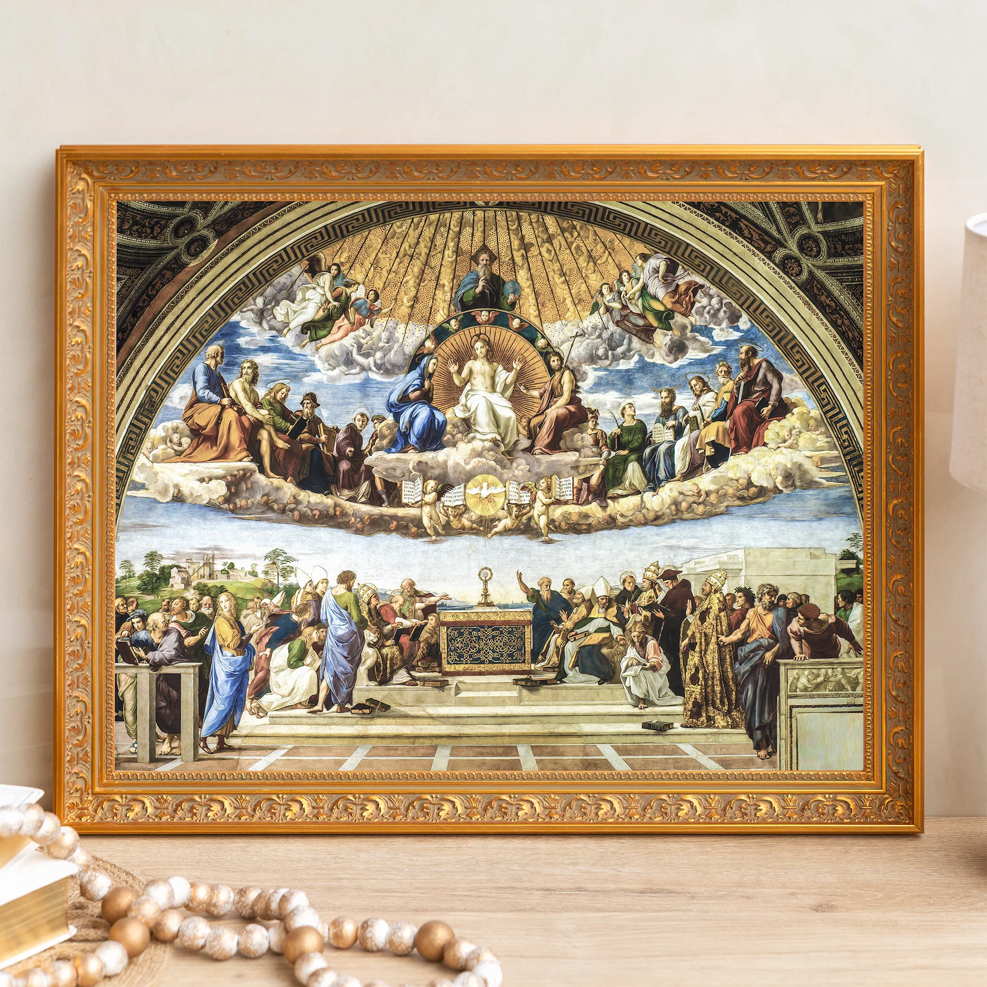 Disputation of the Holy Sacrament Framed Canvas - Sacred Signature Collection