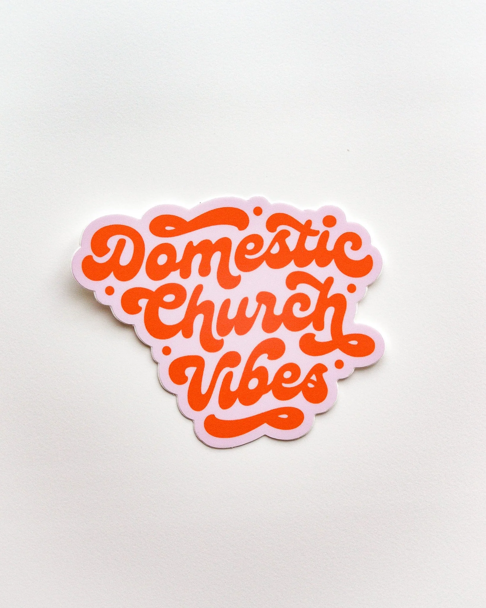 Domestic Church Vibes Vinyl Sticker - Image 2