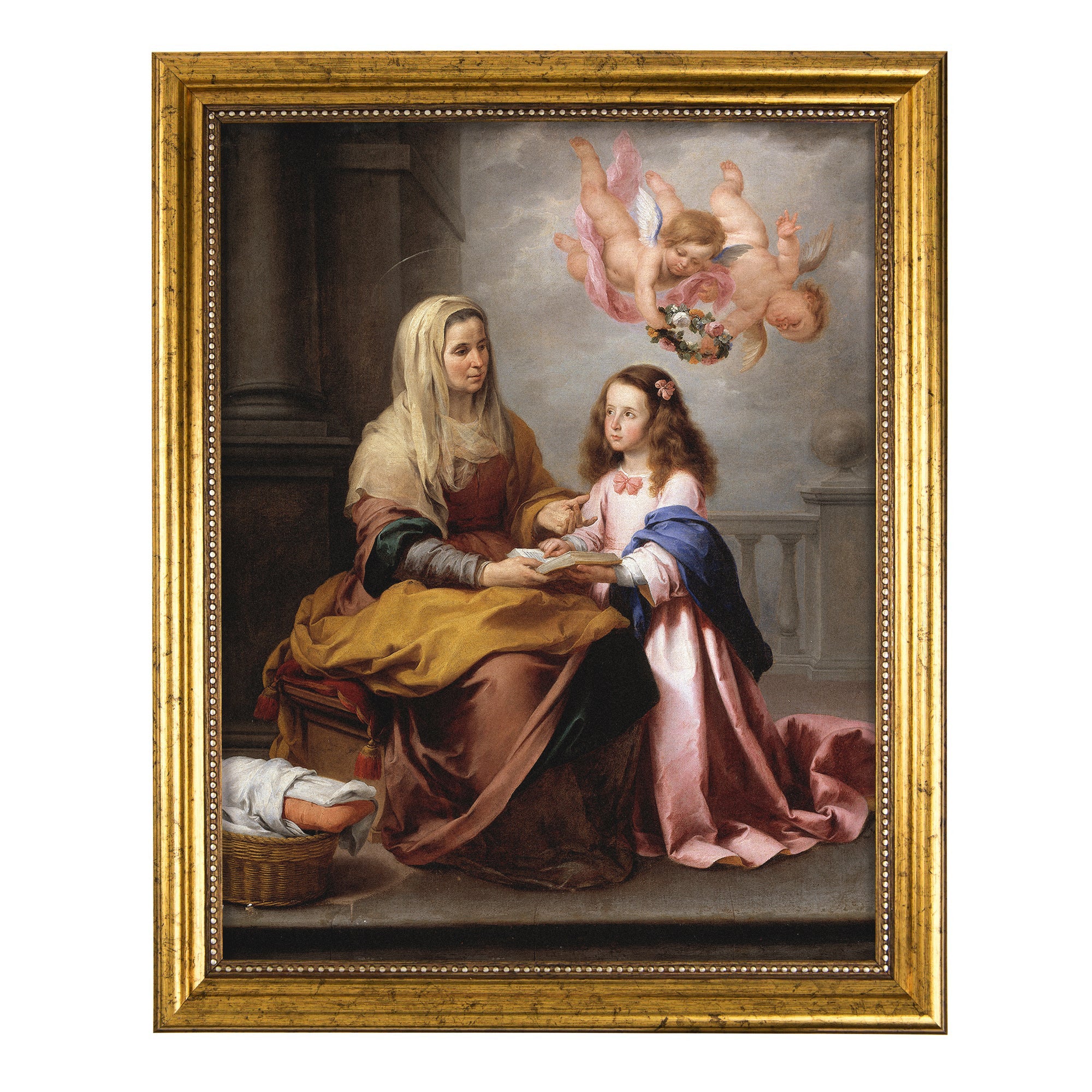 Education of the Virgin Antique Gold Framed Print - Multiple Sizes - Image 2