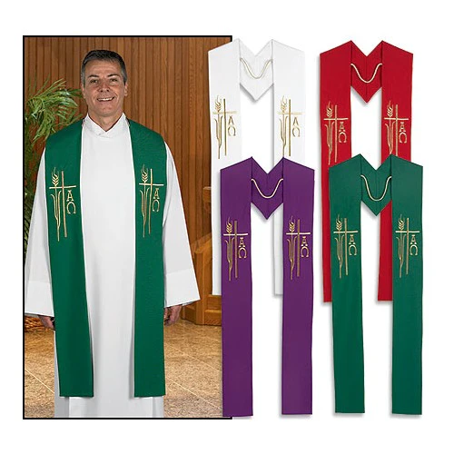 Embroidered Alpha Omega Stole - Image 3