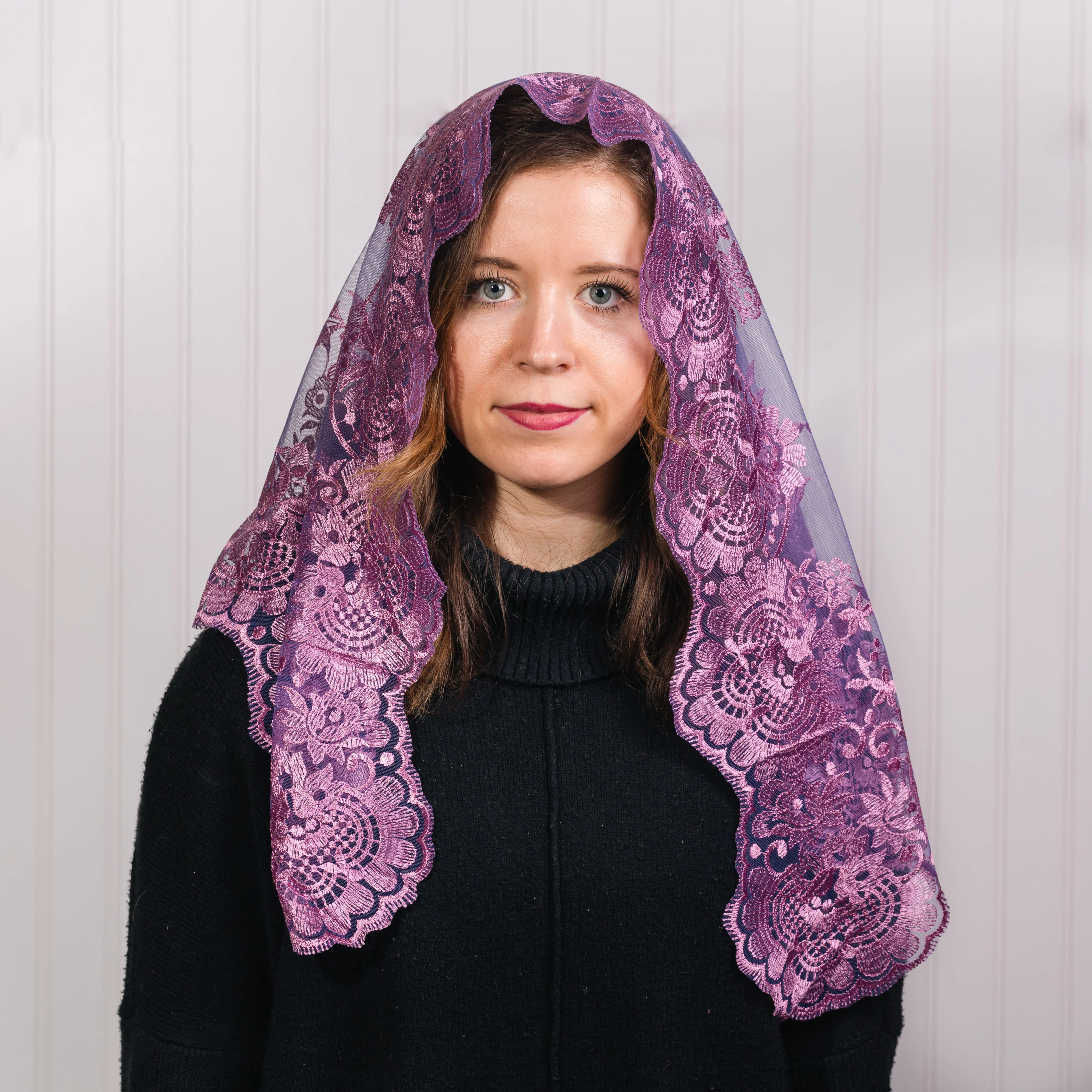 Eva Spanish Lace Chapel Veil - Multiple Colors - Image 13