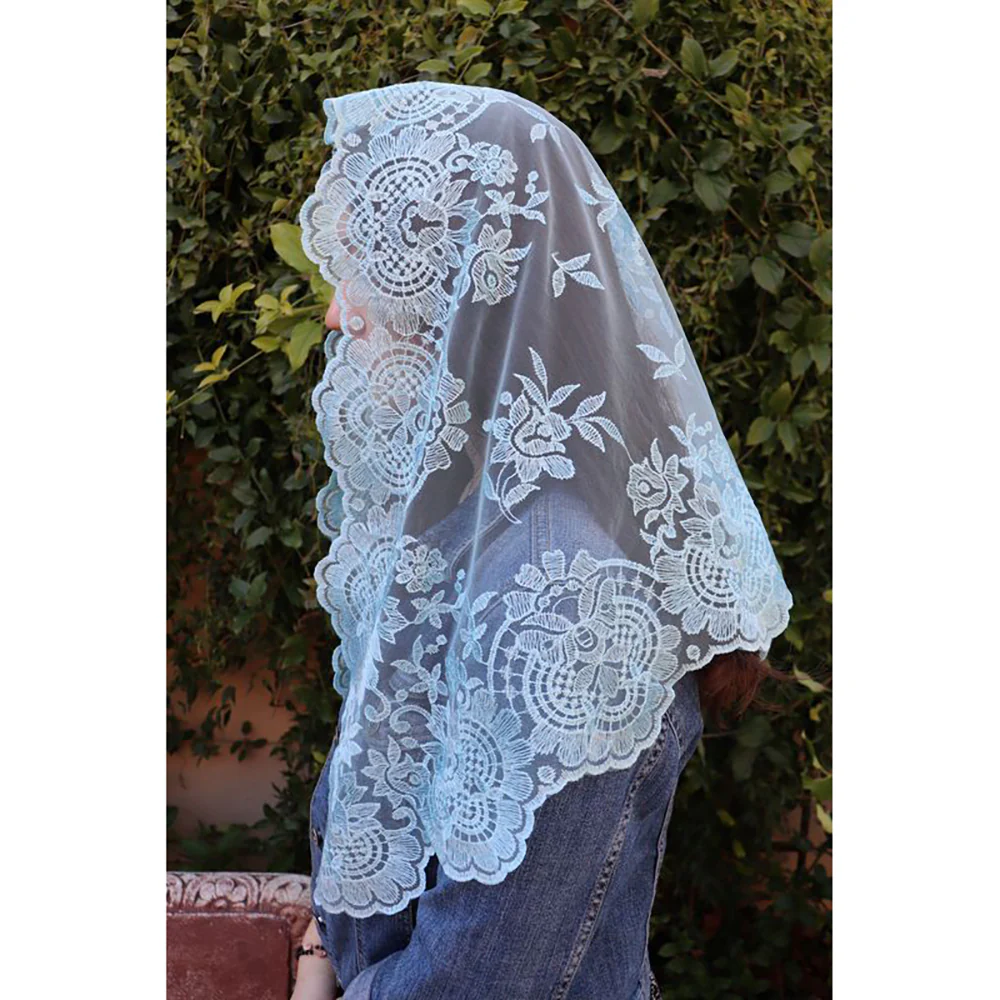 Eva Spanish Lace Chapel Veil - Multiple Colors - Image 14
