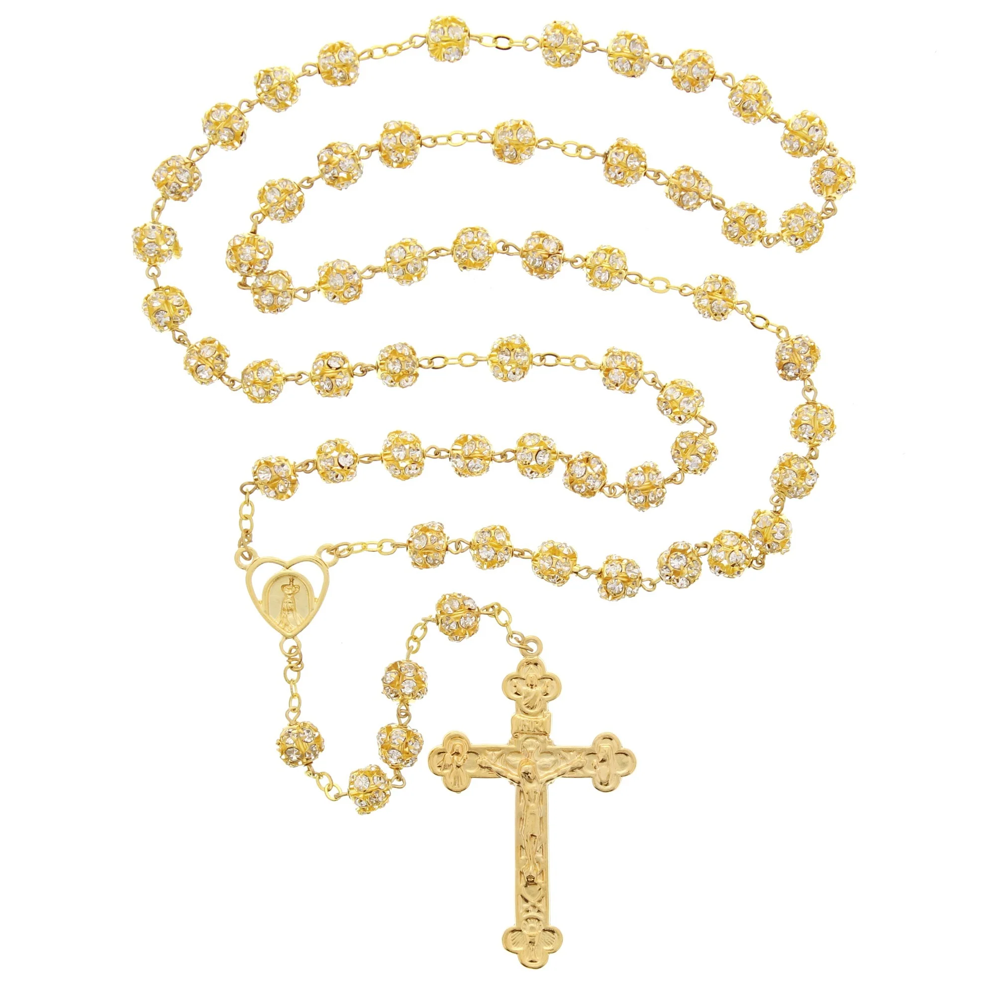 Fatima Gold & Crystal Rosary - Image 2