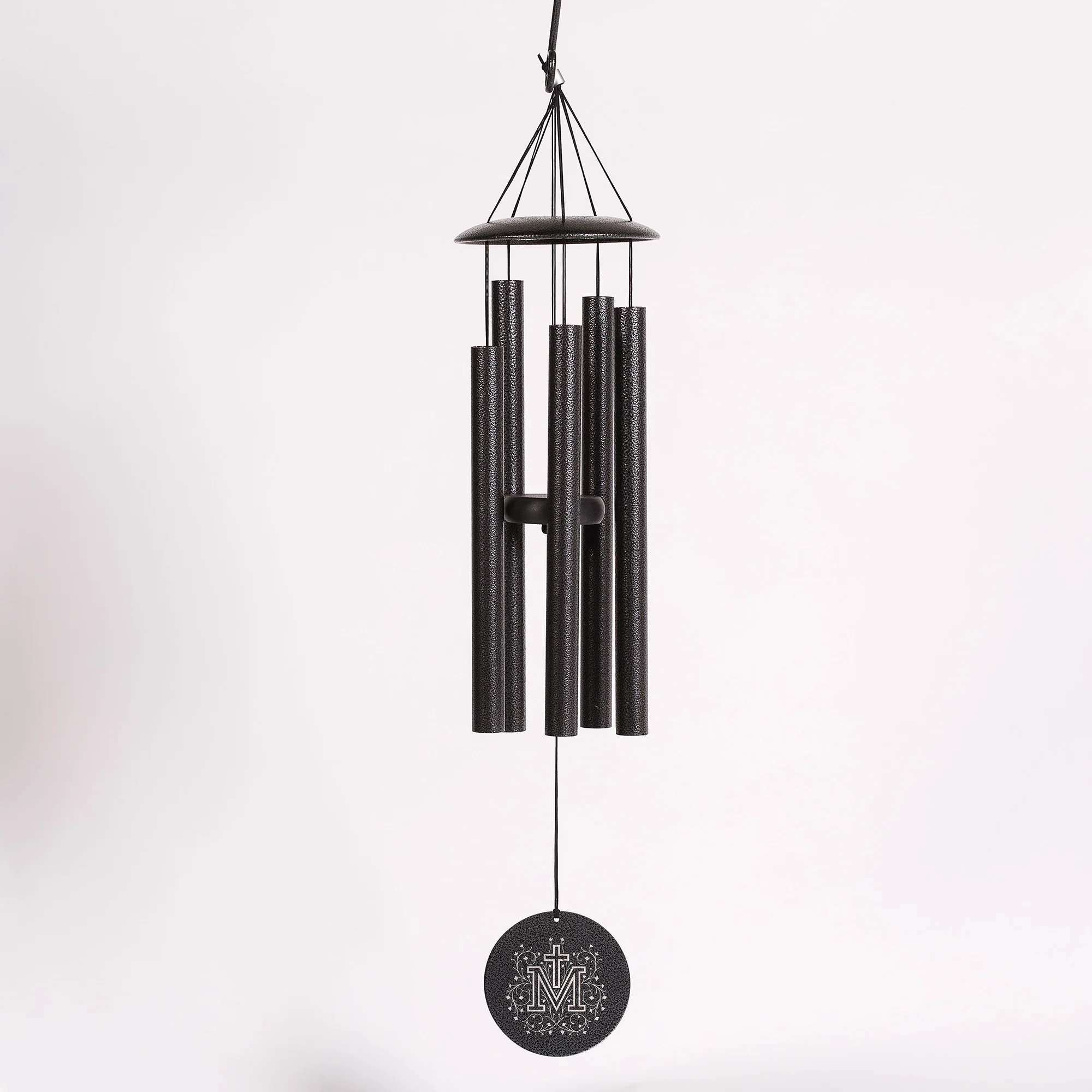 Floral Marian Cross Wind Chimes - 30"