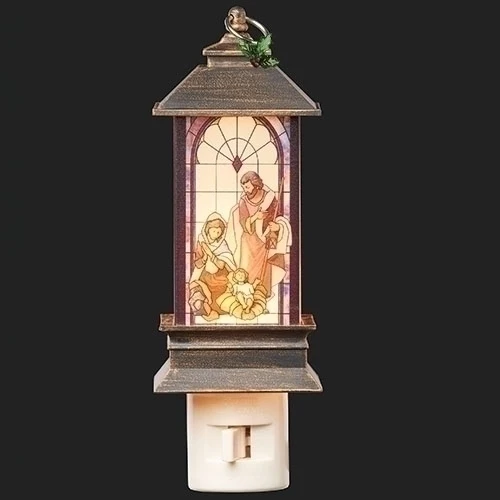 Fontanini Stained Glass Style Holy Family Night