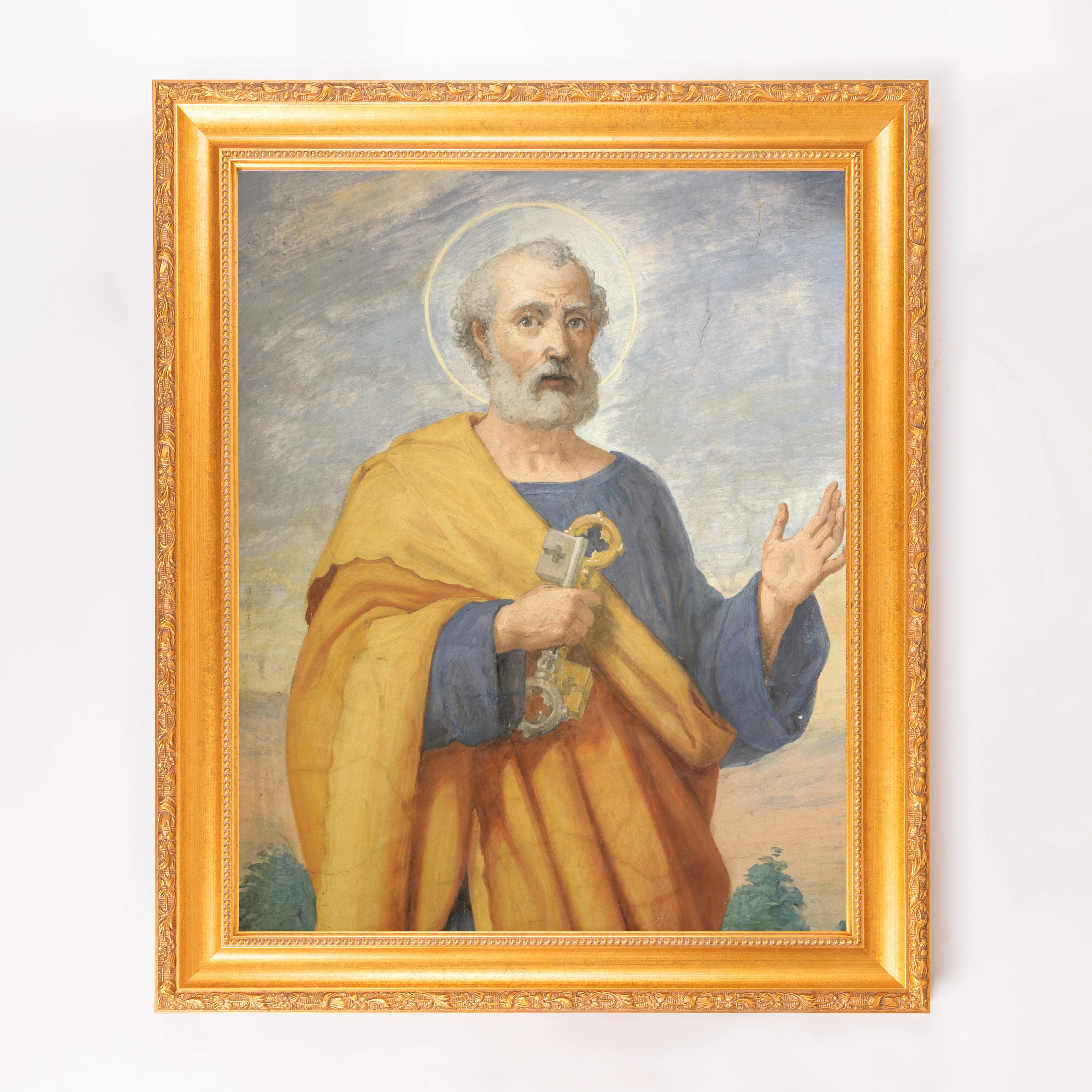 Fresco of St Peter Framed Canvas - Sacred Signature Collection - Image 9