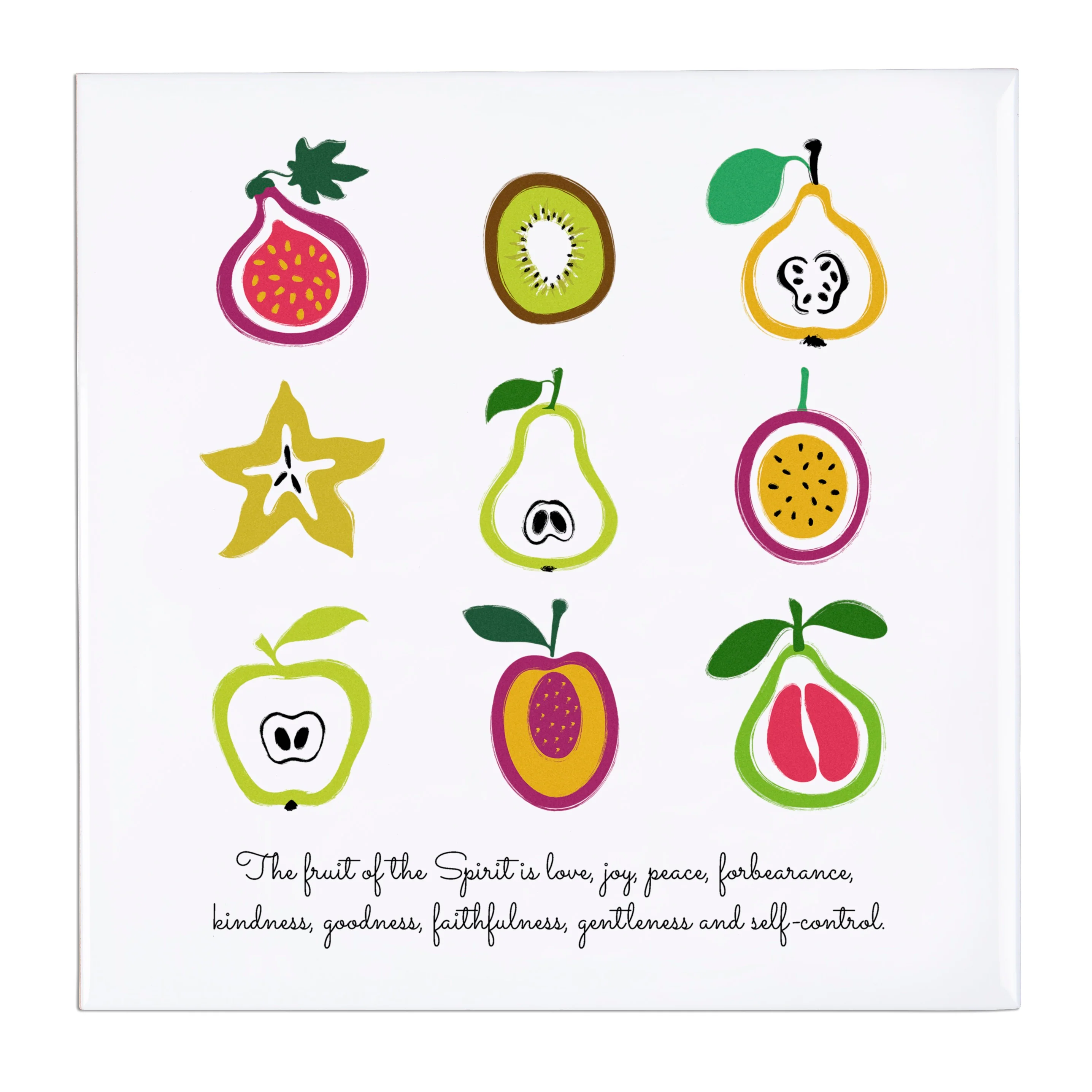 Fruit of the Spirit Ceramic Tile Trivet - Image 2