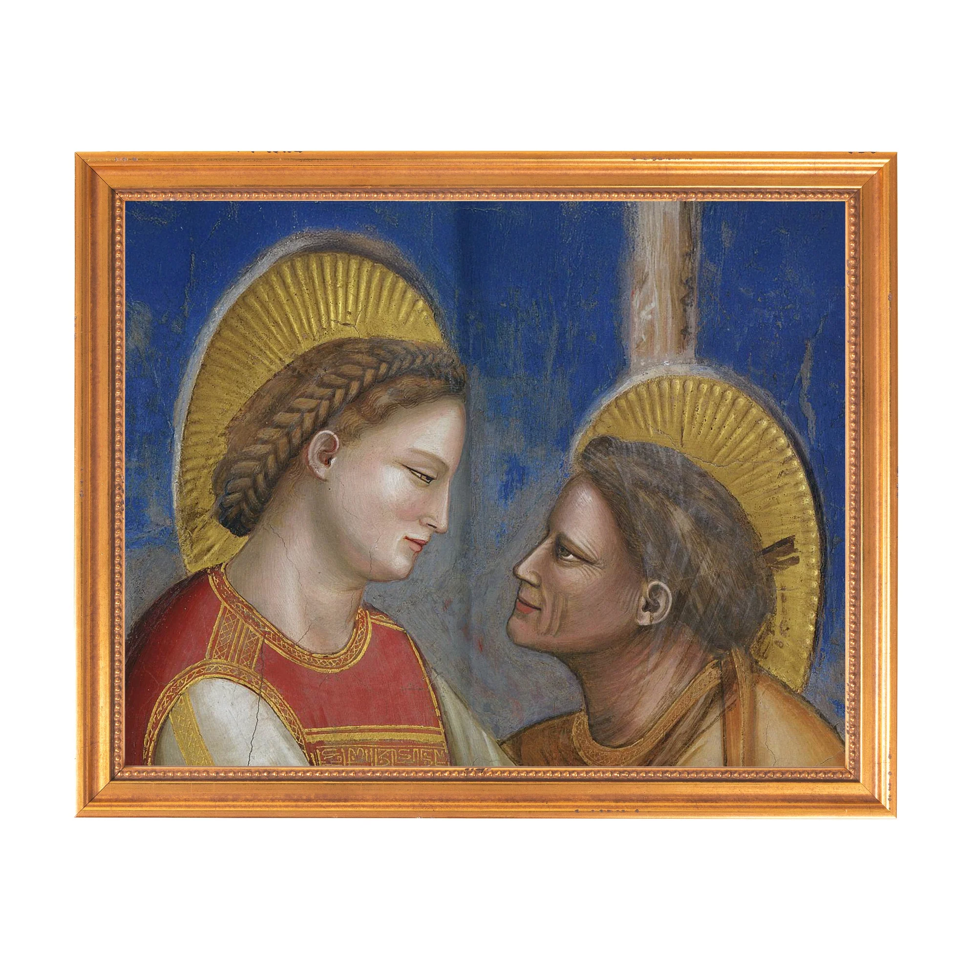 Giotto's Visitation (Detail) Framed Canvas - Sacred Classics Collection - Image 3