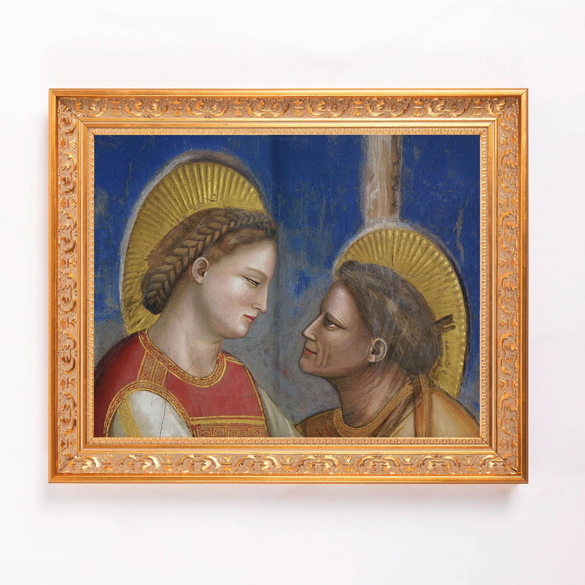 Giotto's Visitation (Detail) Framed Canvas - Sacred Classics Collection - Image 8