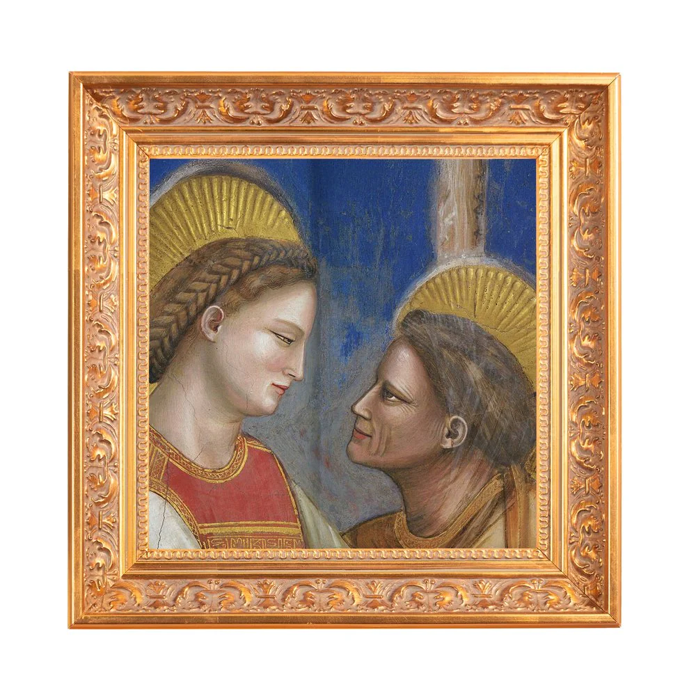 Giotto's Visitation (Detail) Framed Canvas - Sacred Mini Collection - Image 3