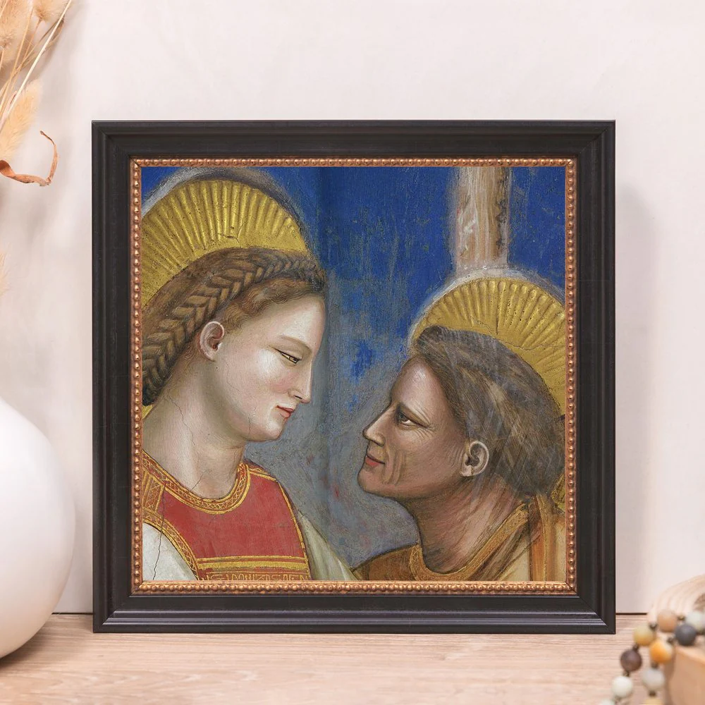 Giotto's Visitation (Detail) Framed Canvas - Sacred Mini Collection - Image 9
