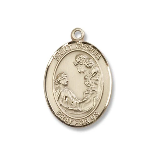 Gold Filled St. Cecilia Pendant w/ Chain