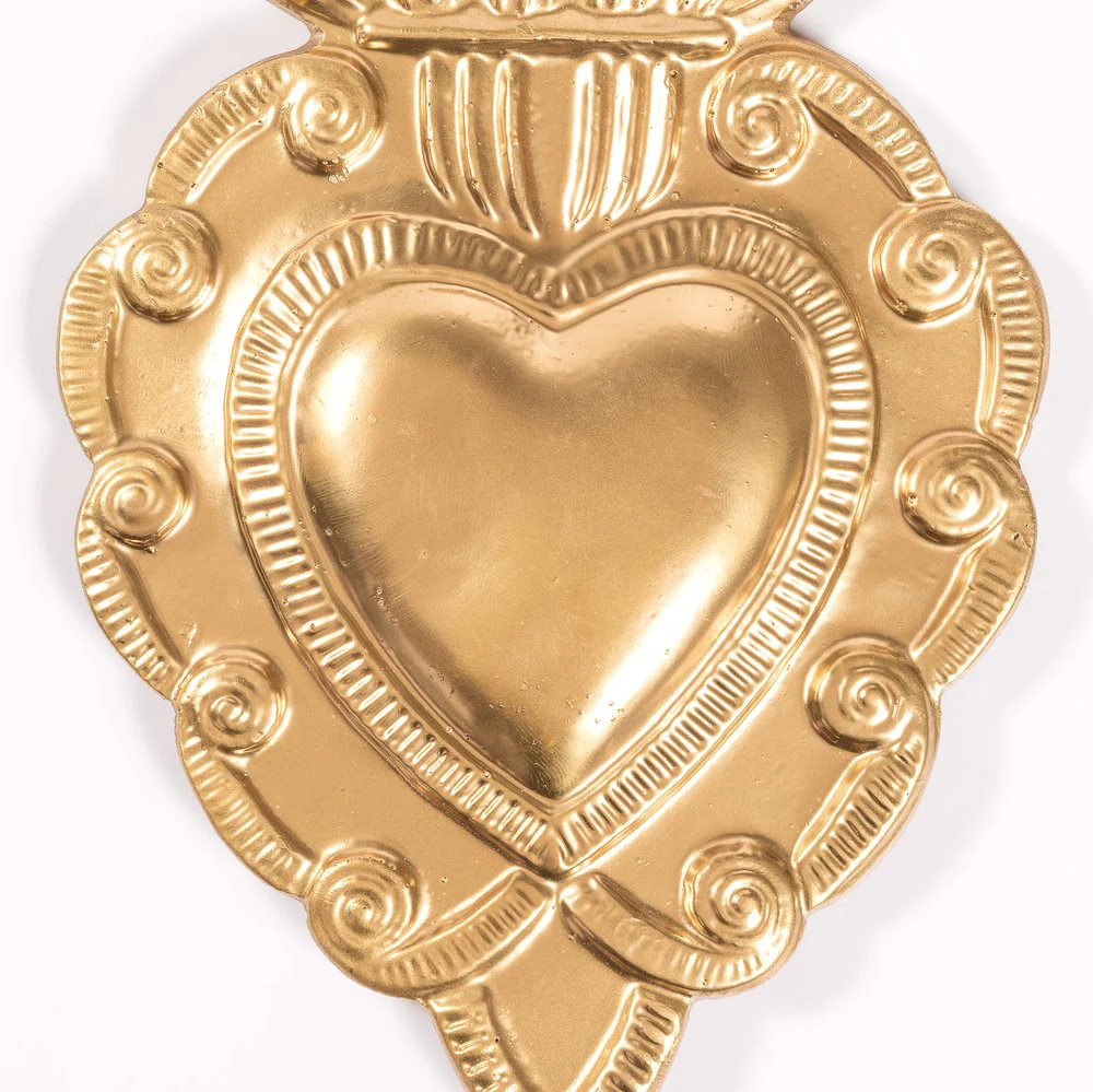 Gold Sacred Heart Wall Plaque - 9" - Image 2