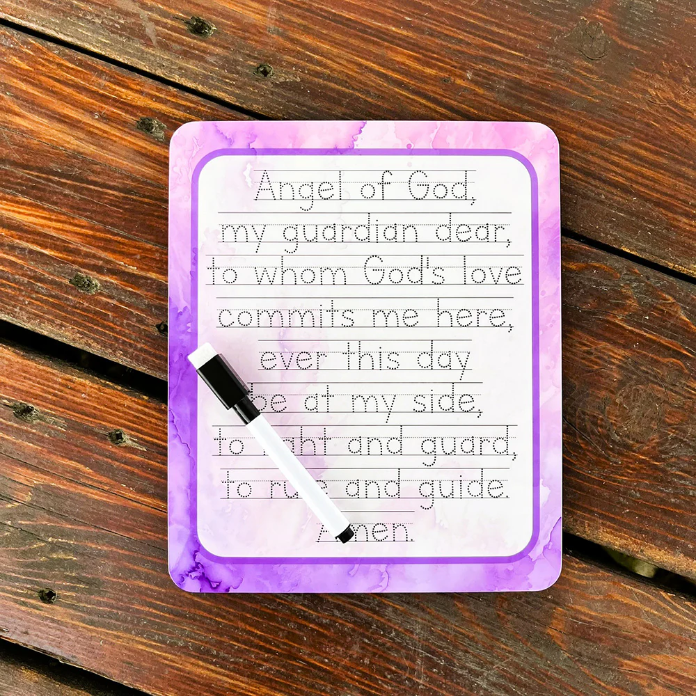 Guardian Angel Prayer Tracing Dry-Erase Board & Marker