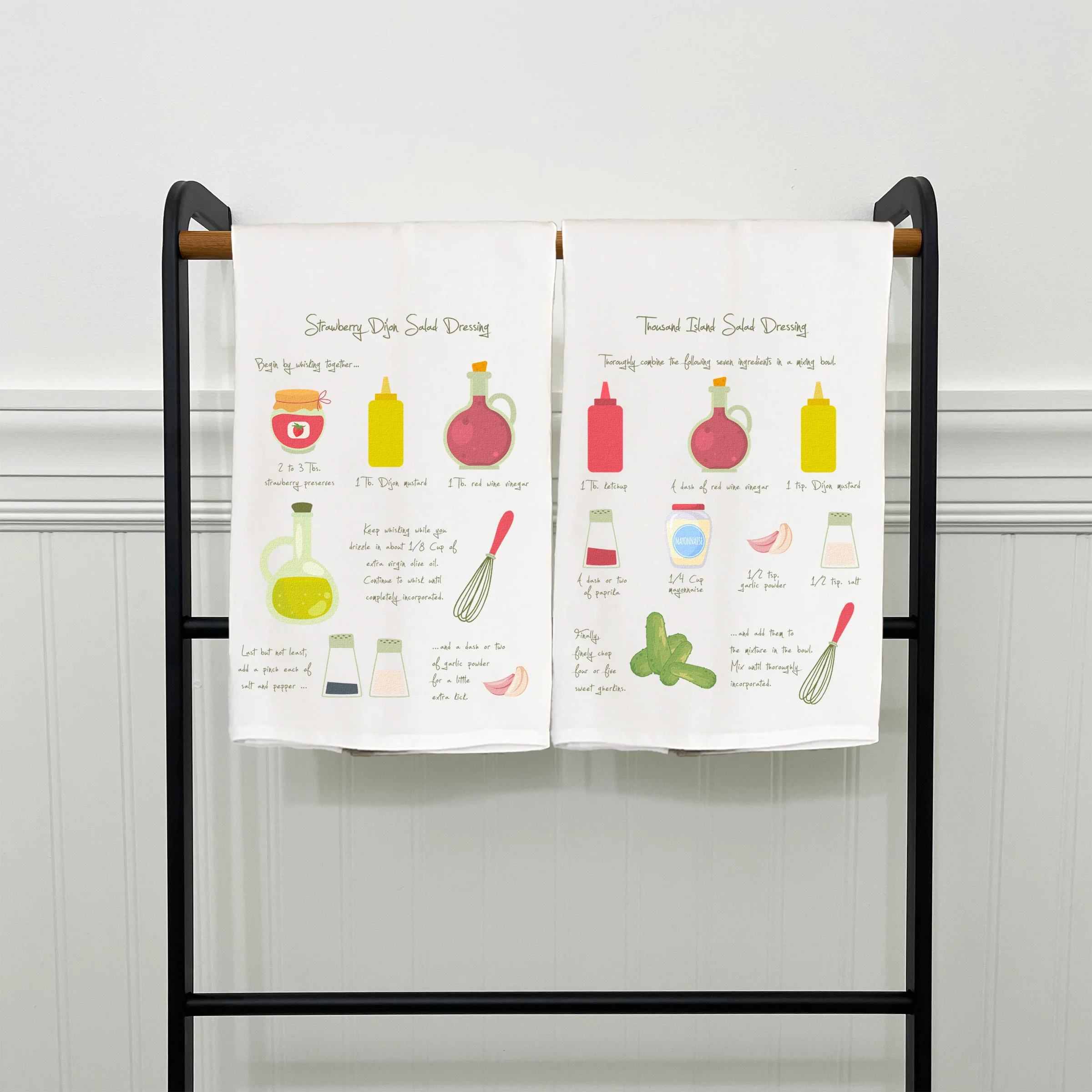 Heavenly Table Recipe Dish Towels - Set of 2