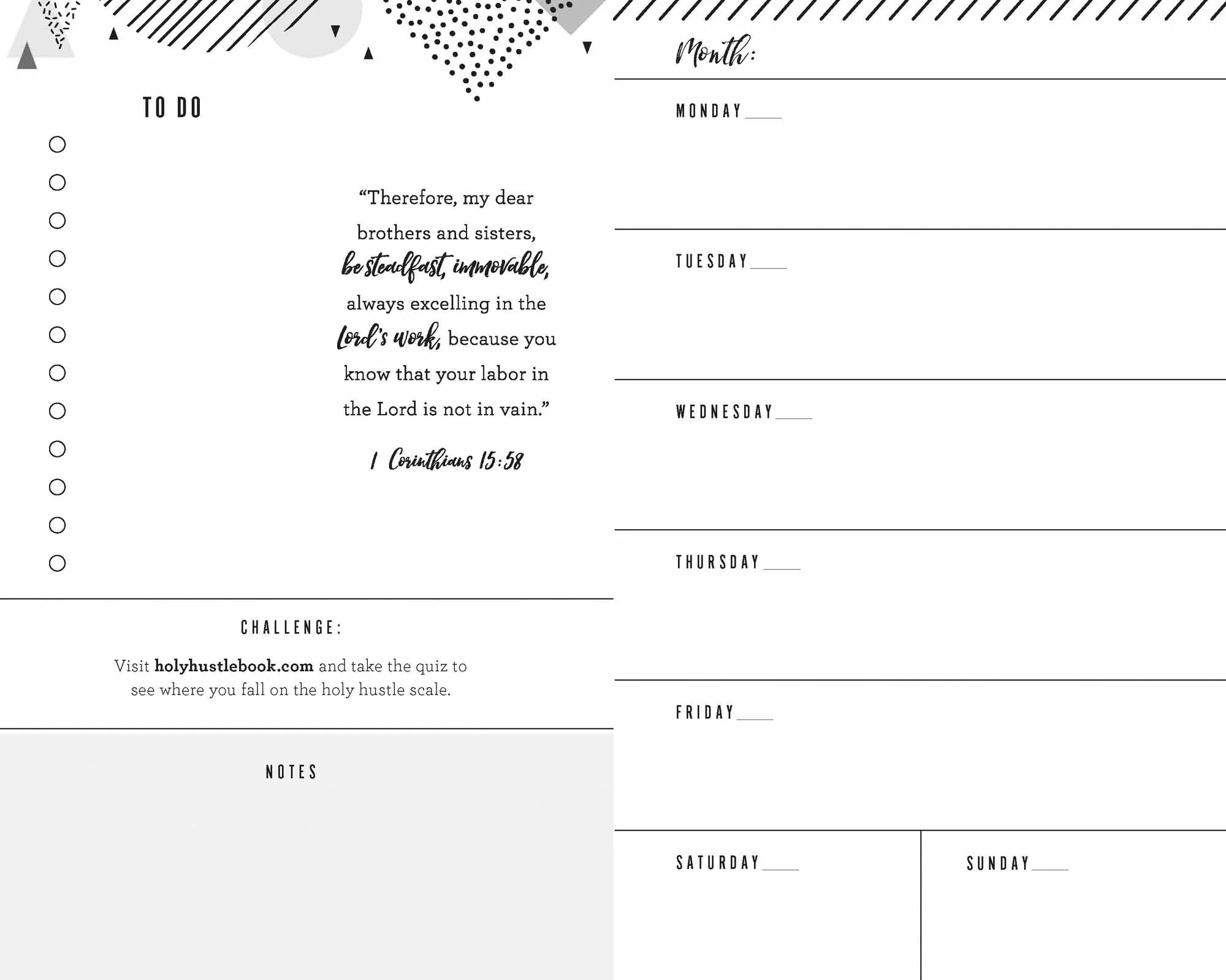Holy Hustle Planner - A Weekly Guide to Your Best Work-Hard, Rest-Well Life - Image 4