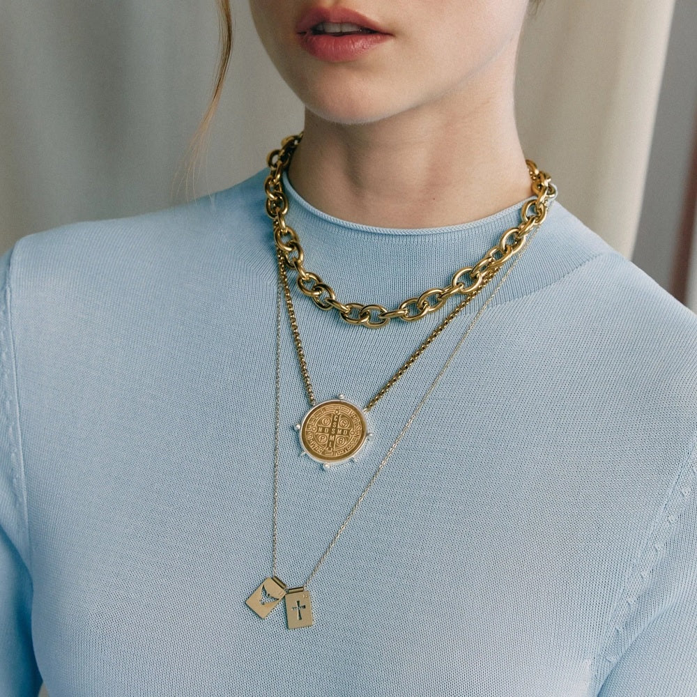 Holy Spirit & Cross Scapular Necklace - Image 4