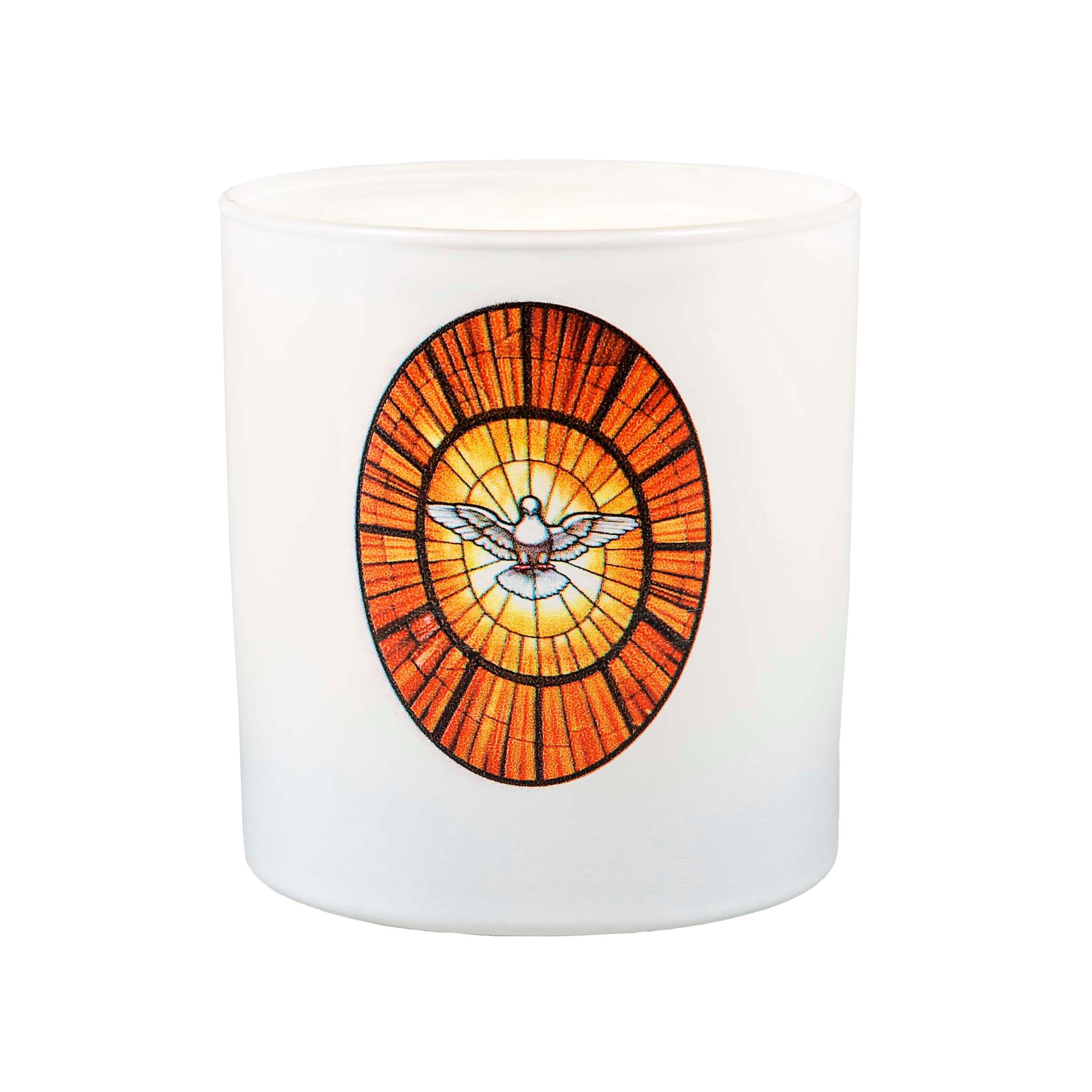 Holy Spirit Stained Glass Window Candle - Image 3