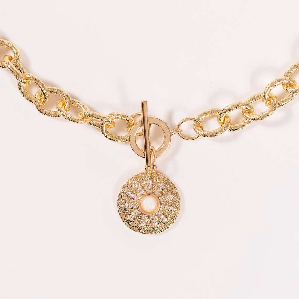 How I Adore Him Gold Monstrance Necklace