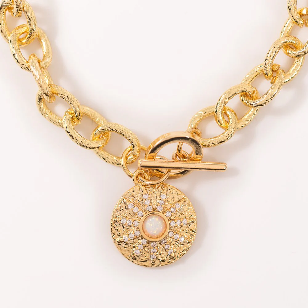 How I Adore Him Gold Monstrance Necklace - Image 2