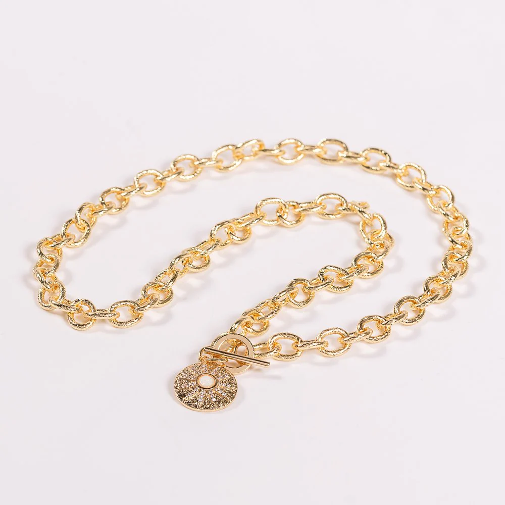 How I Adore Him Gold Monstrance Necklace - Image 3
