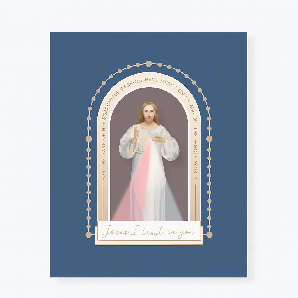 I Prayed a Divine Mercy Chaplet for You Greeting Cards (4 Pack)