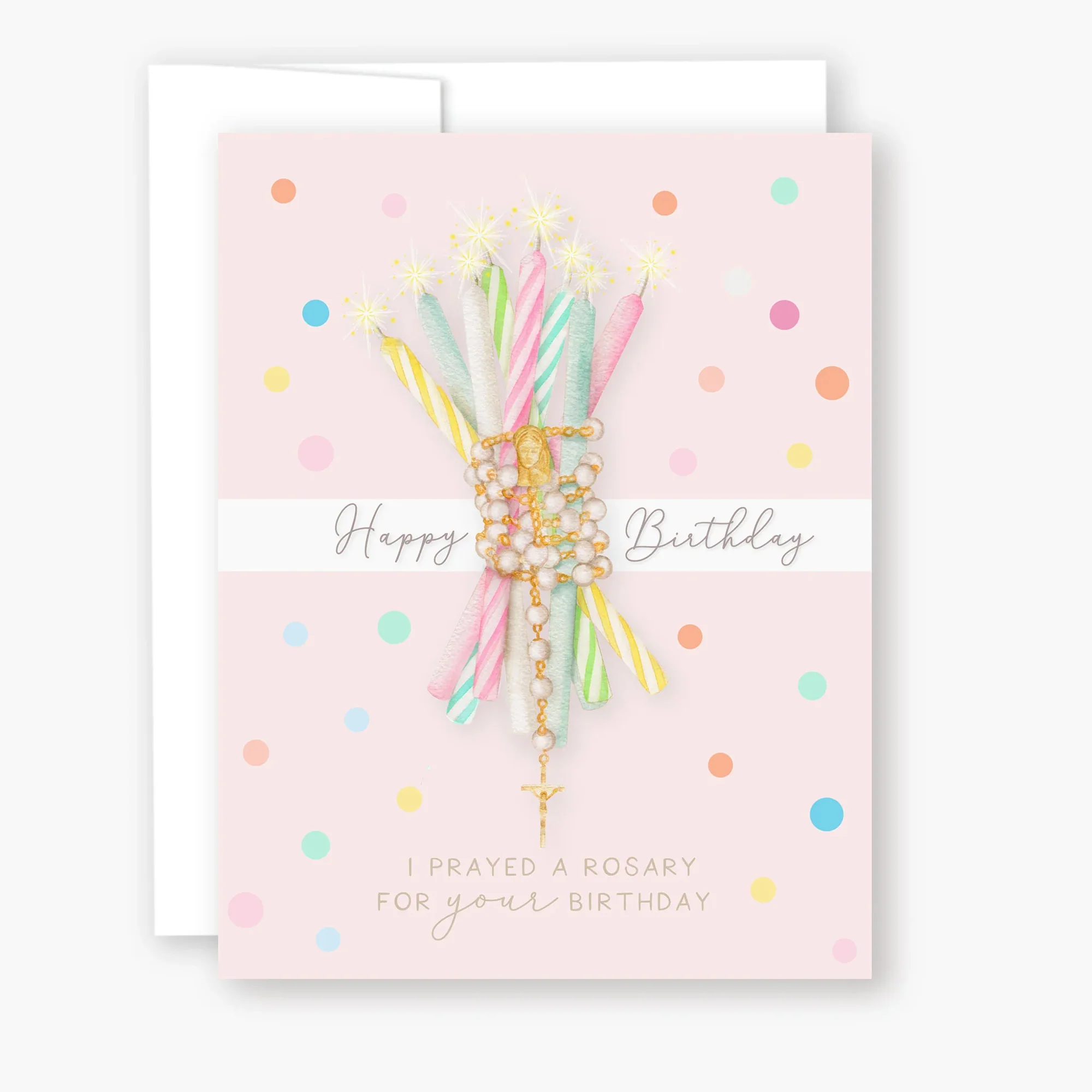 I Prayed a Rosary for Your Birthday Greeting Cards (Variety 4 Pack) - Image 3
