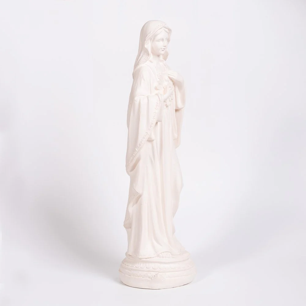 Immaculate Heart Statue - White or Hand Painted - 15" - Image 2