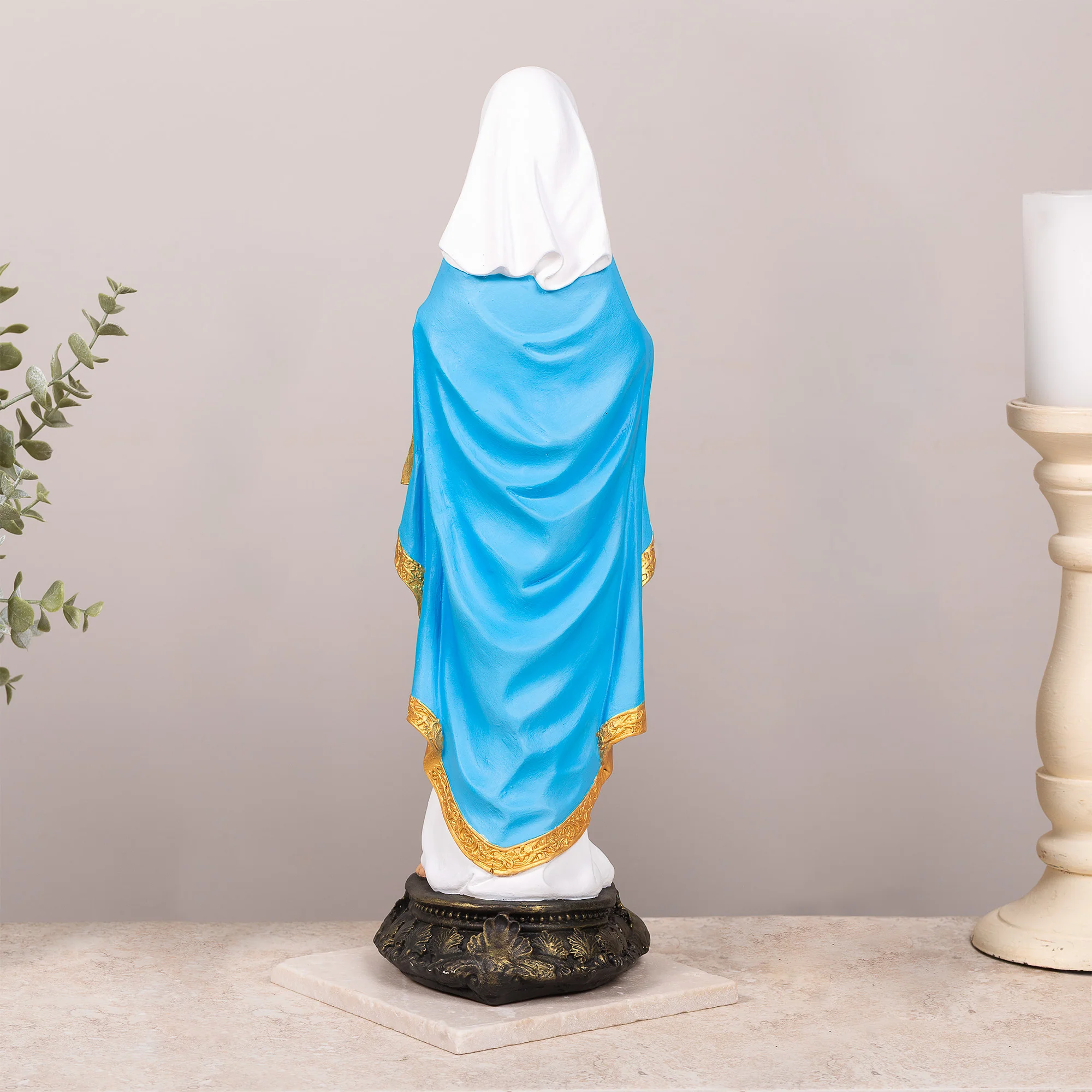 Immaculate Heart Statue - White or Hand Painted - 15" - Image 8