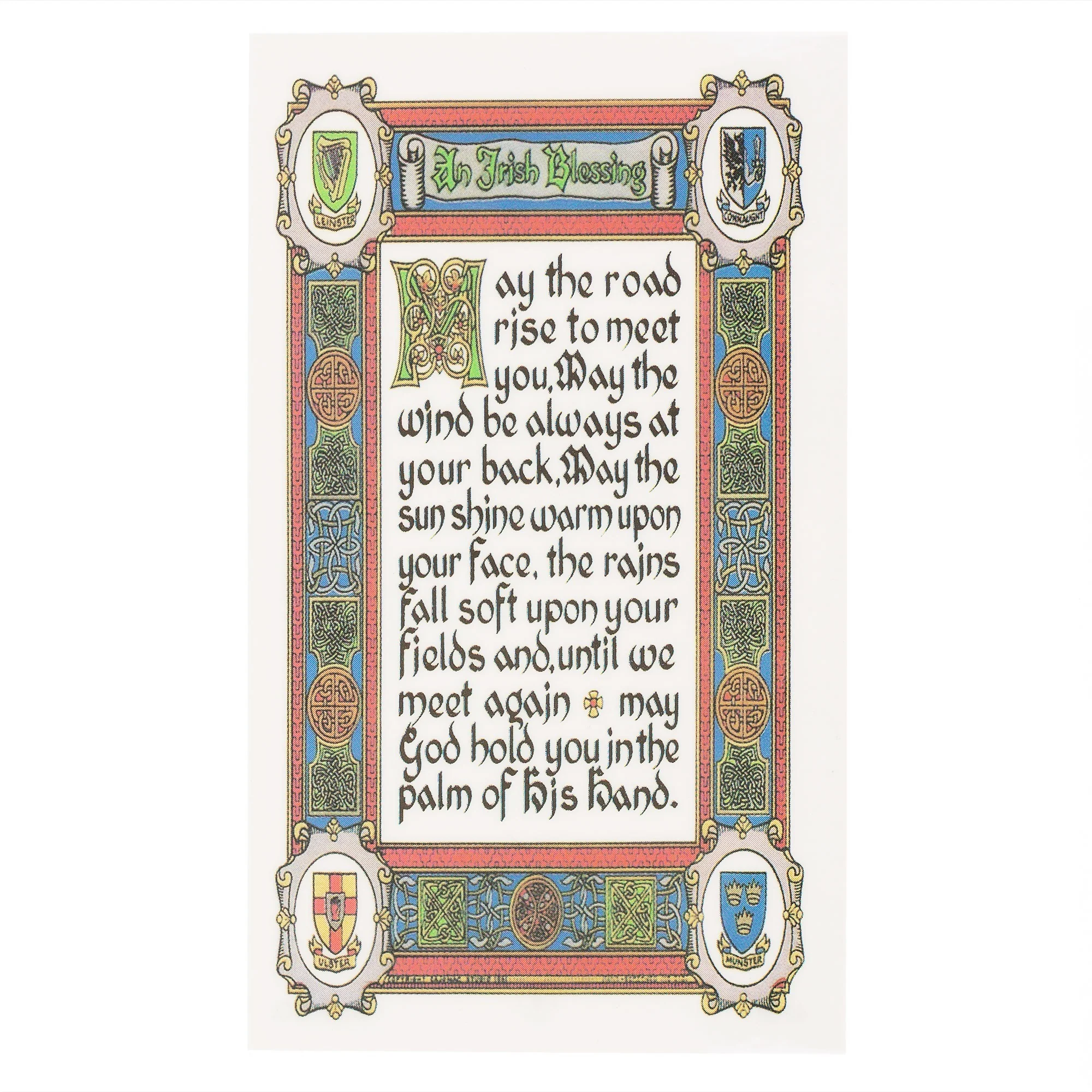 Irish Blessing Laminated Holy Card