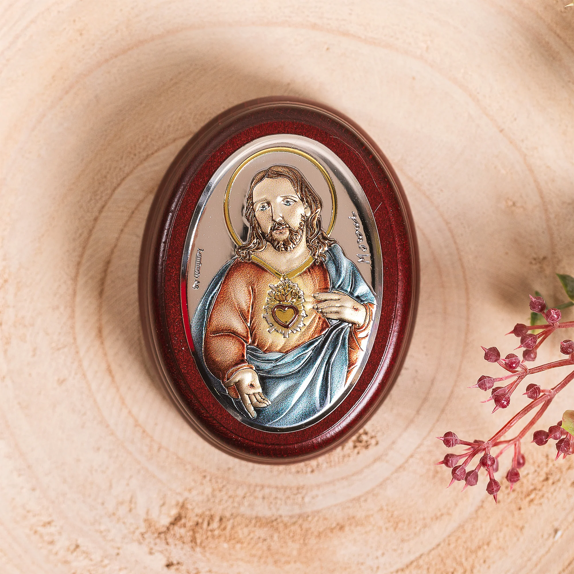 Italian Sacred Heart Rosary Box & Rosary Set - Image 2