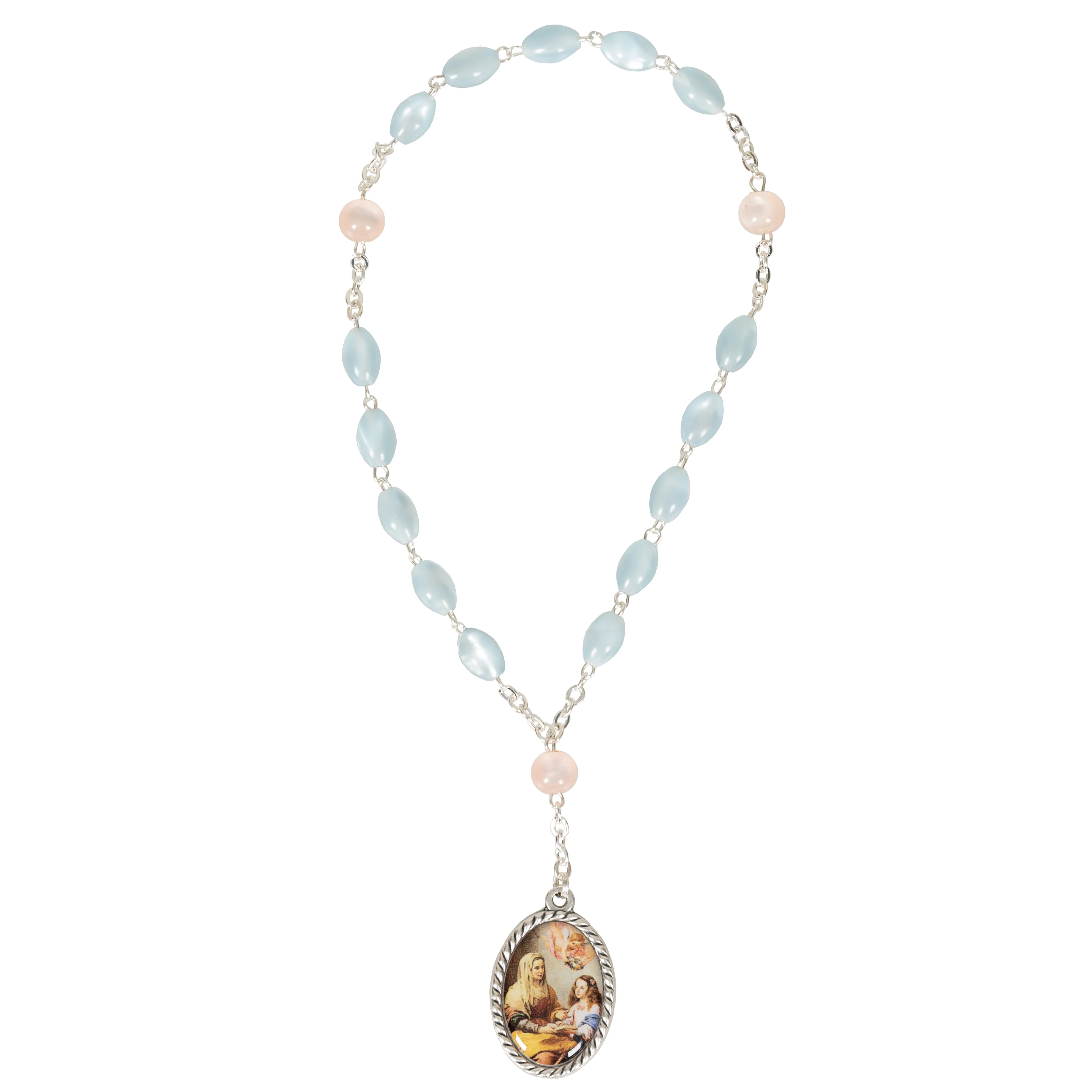 Italian Saint Anne Chaplet with Prayer Leaflet