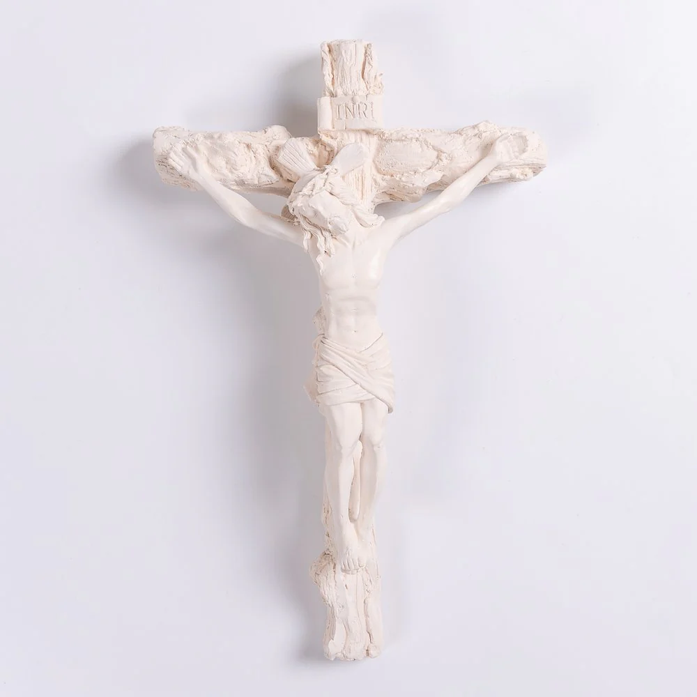 Ivory Wall Crucifix - 12.6"