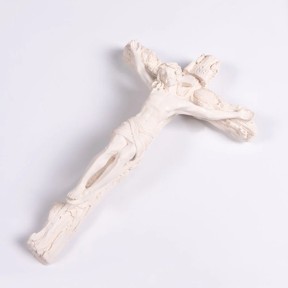 Ivory Wall Crucifix - 12.6" - Image 2