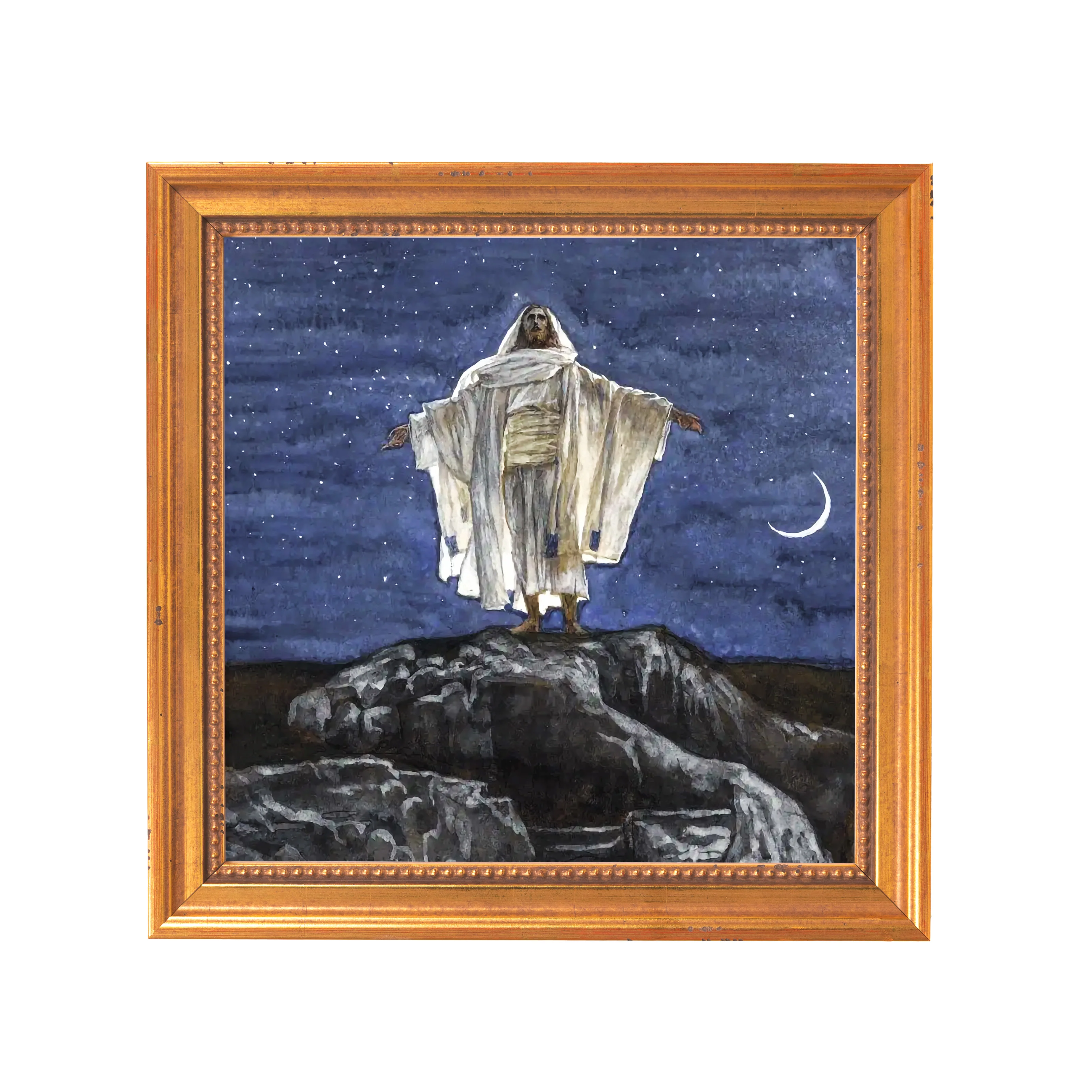 Jesus on the Mountaintop Framed Canvas - Sacred Mini Collection - Image 9