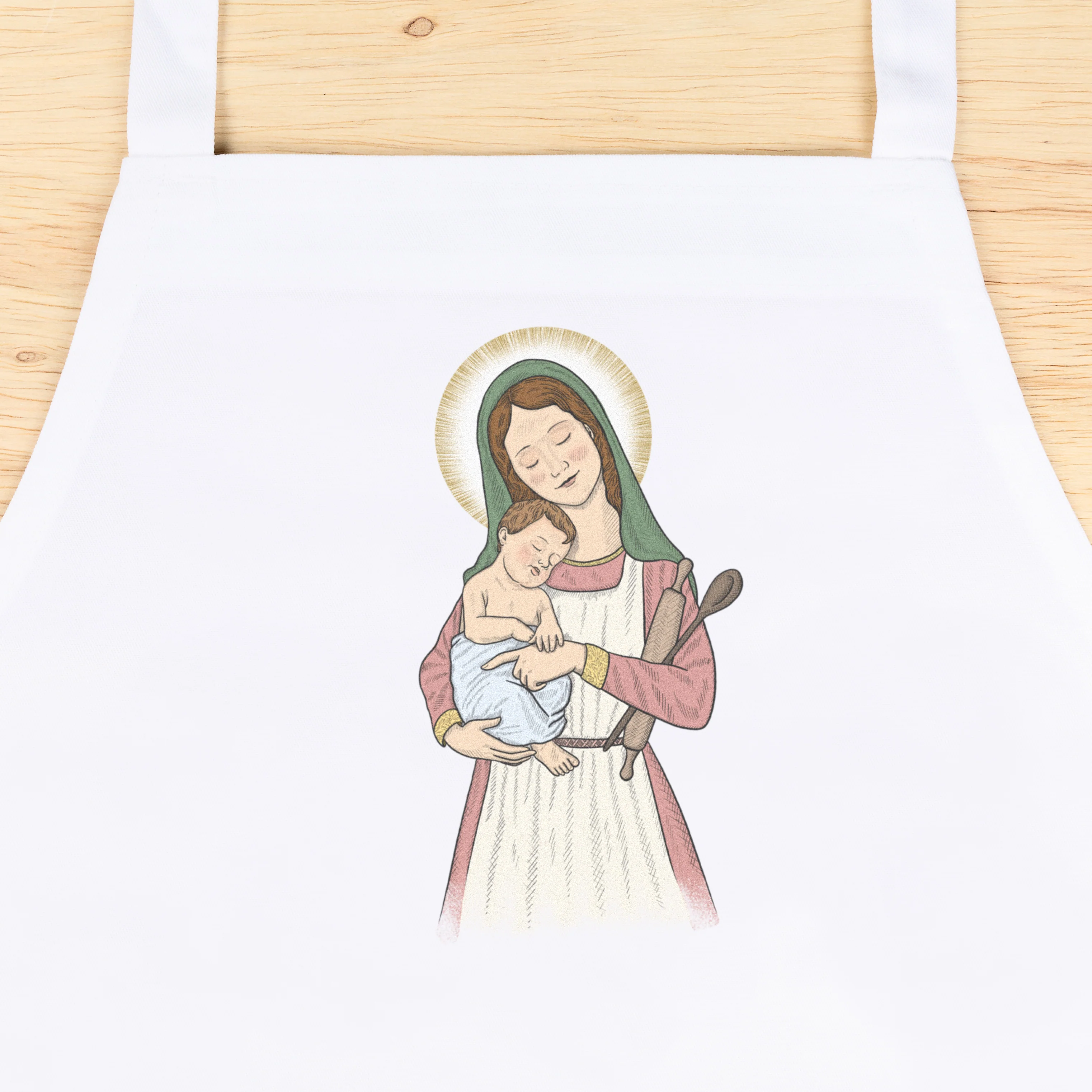 Kitchen Madonna & Child Apron - Image 2