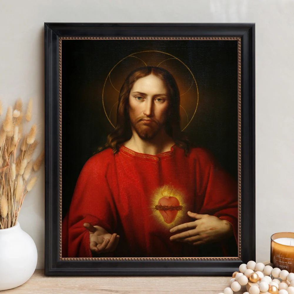 Kupelwieser's Sacred Heart of Jesus Framed Canvas - Sacred Signature Collection - Image 12