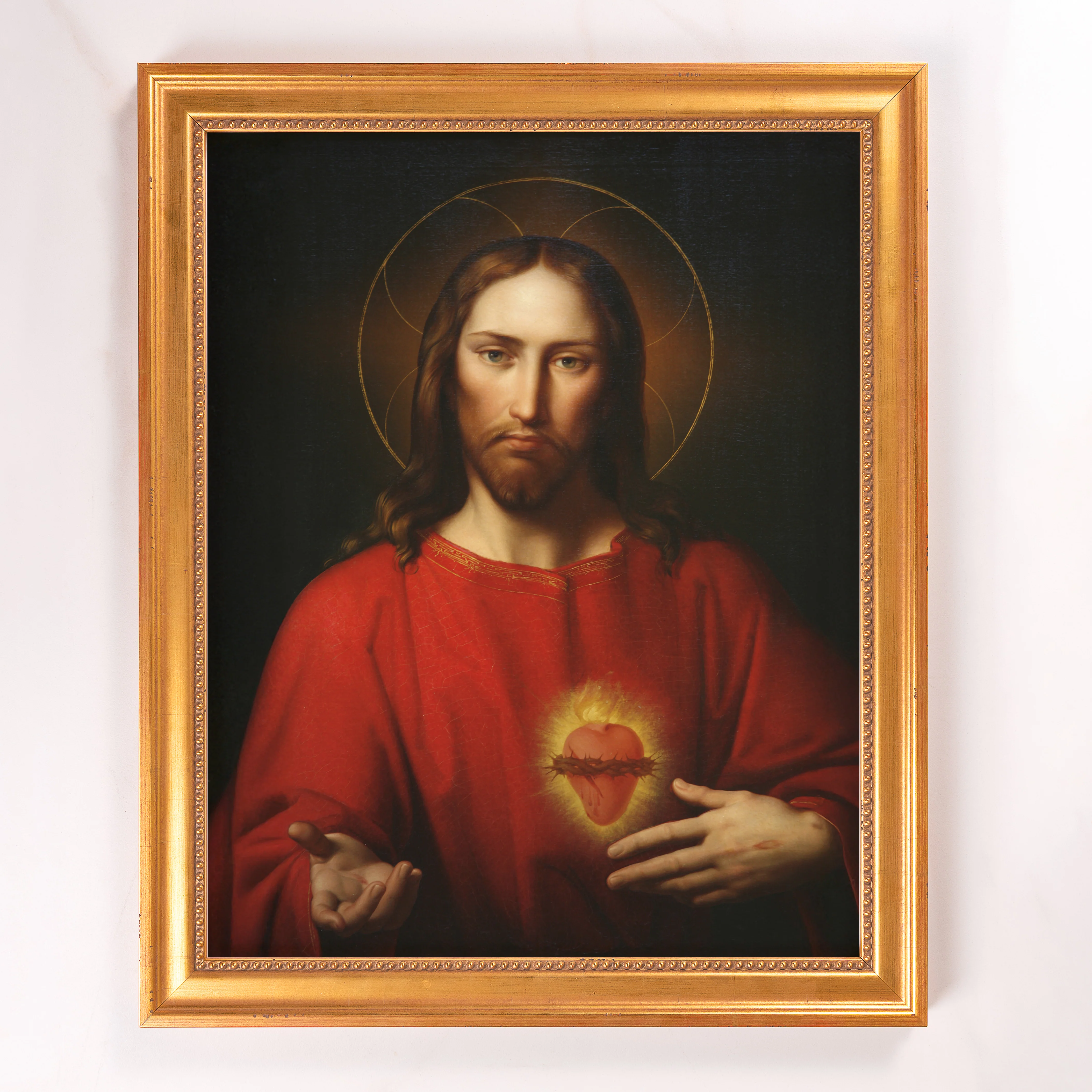 Kupelwieser's Sacred Heart of Jesus Framed Canvas - Sacred Signature Collection - Image 8