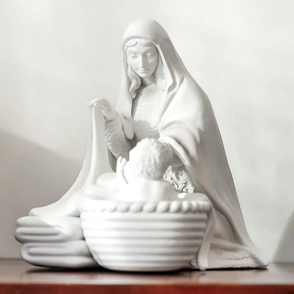 Laundry with Jesus Marian Statue - 6" - Image 3