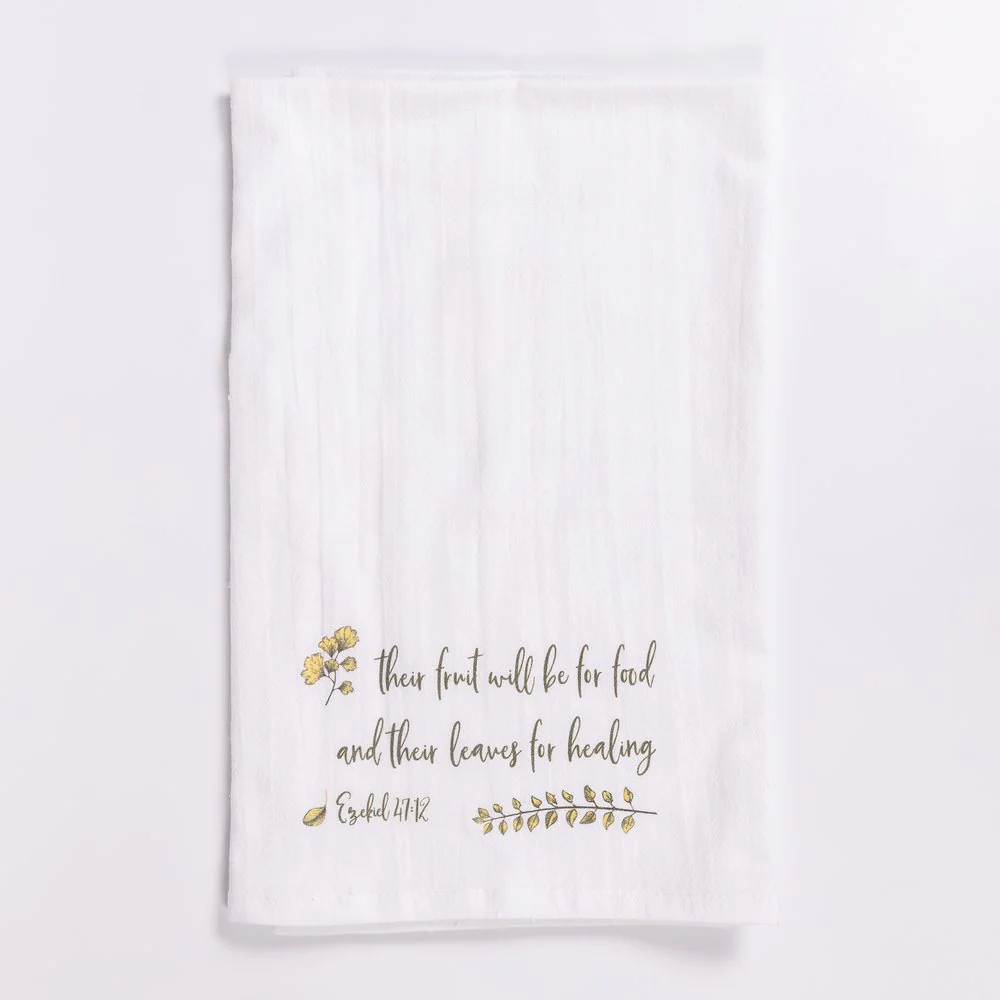 Leaves for Healing Flour Sack Dish Towel - Image 2