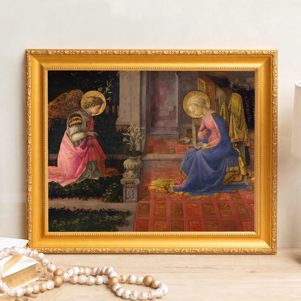 Lippi's Annunciation Framed Canvas - Sacred Signature Collection