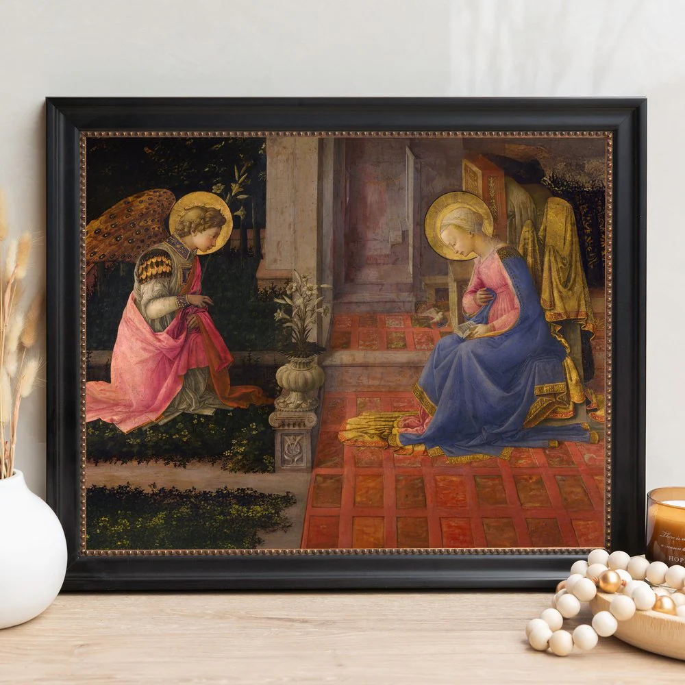 Lippi's Annunciation Framed Canvas - Sacred Signature Collection - Image 4
