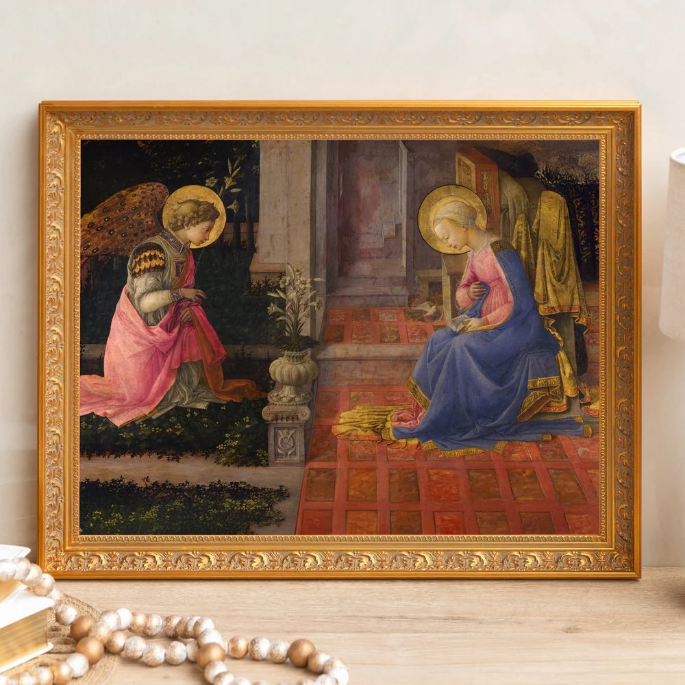 Lippi's Annunciation Framed Canvas - Sacred Signature Collection - Image 6