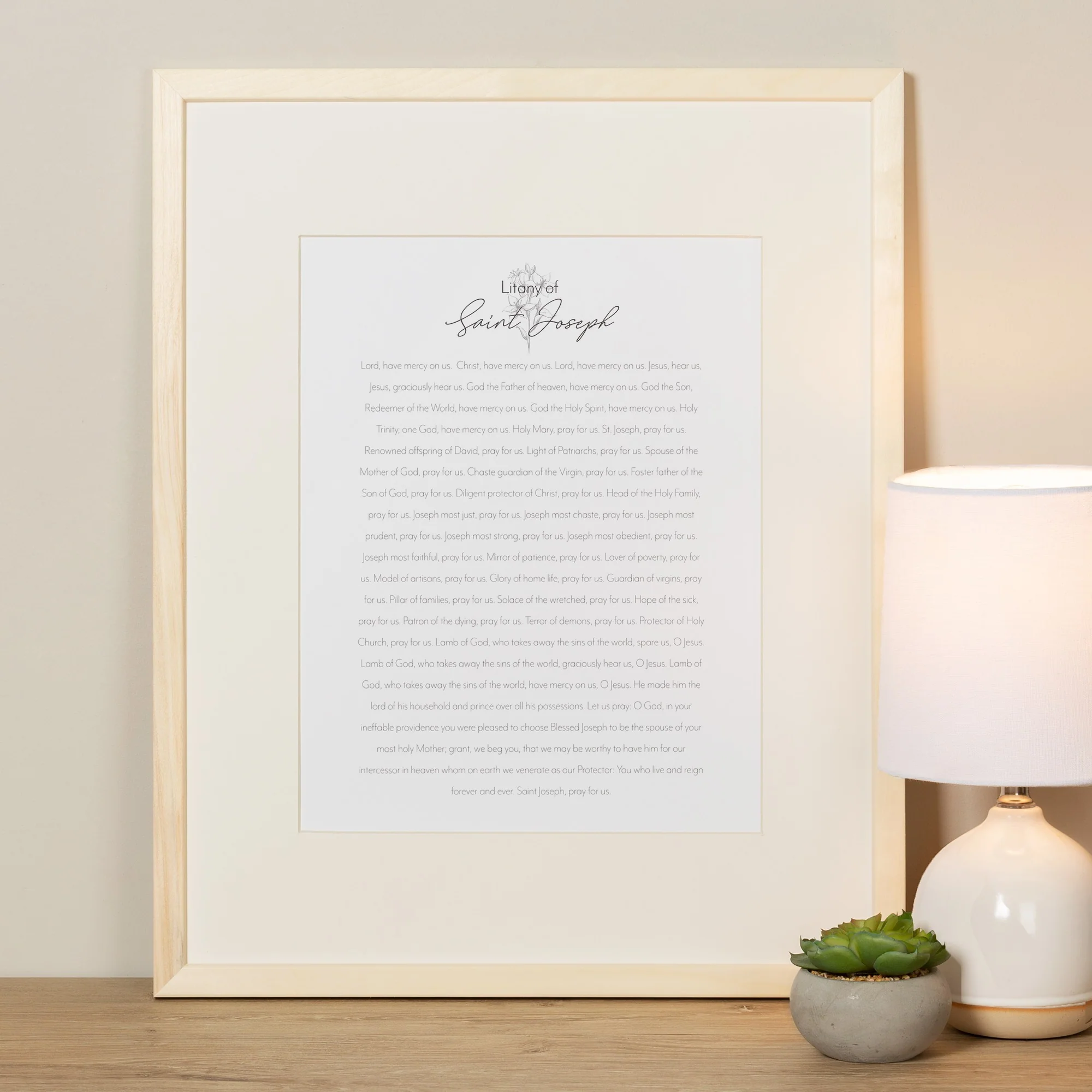 Litany of St. Joseph Framed Print - Image 3