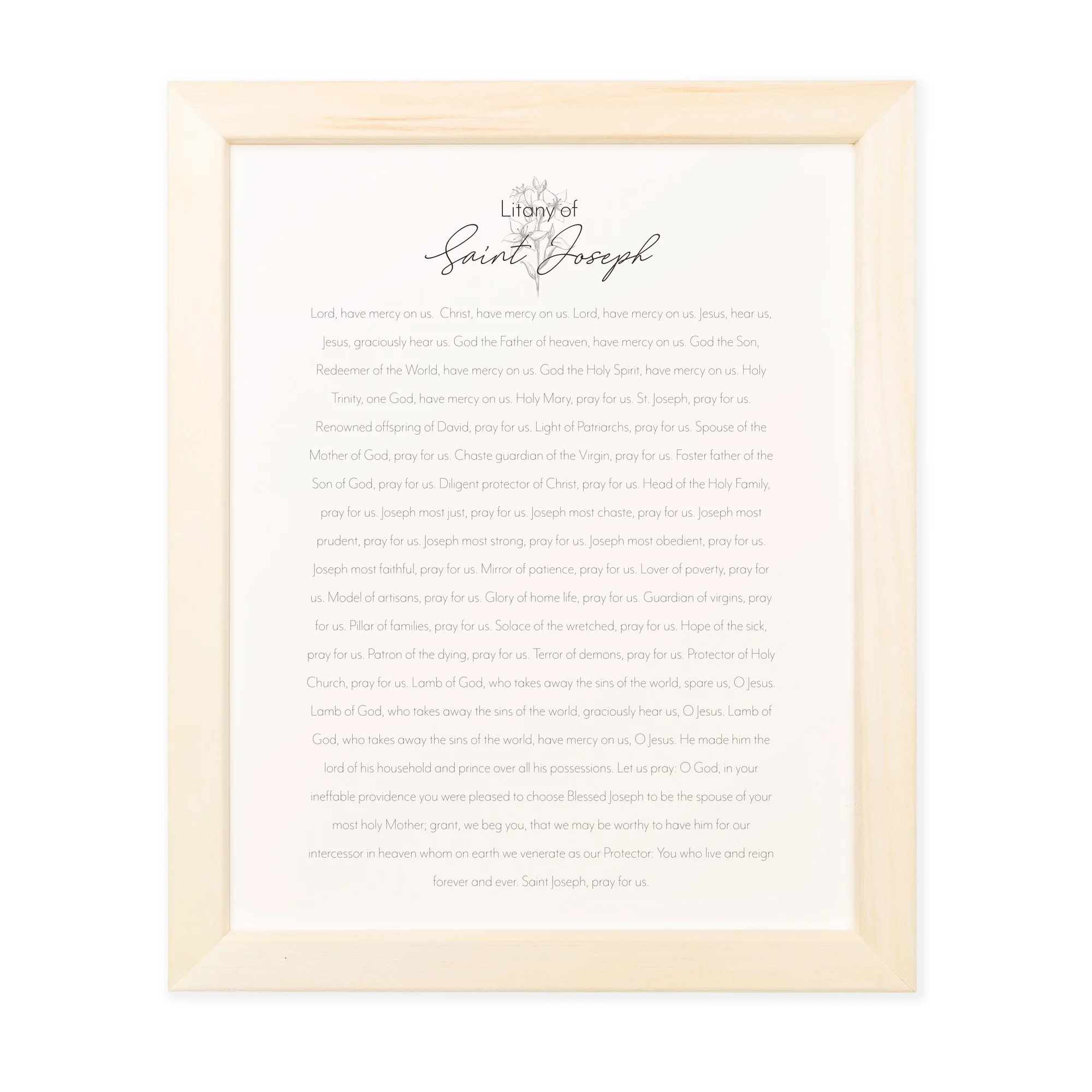 Litany of St. Joseph Framed Print - Image 5