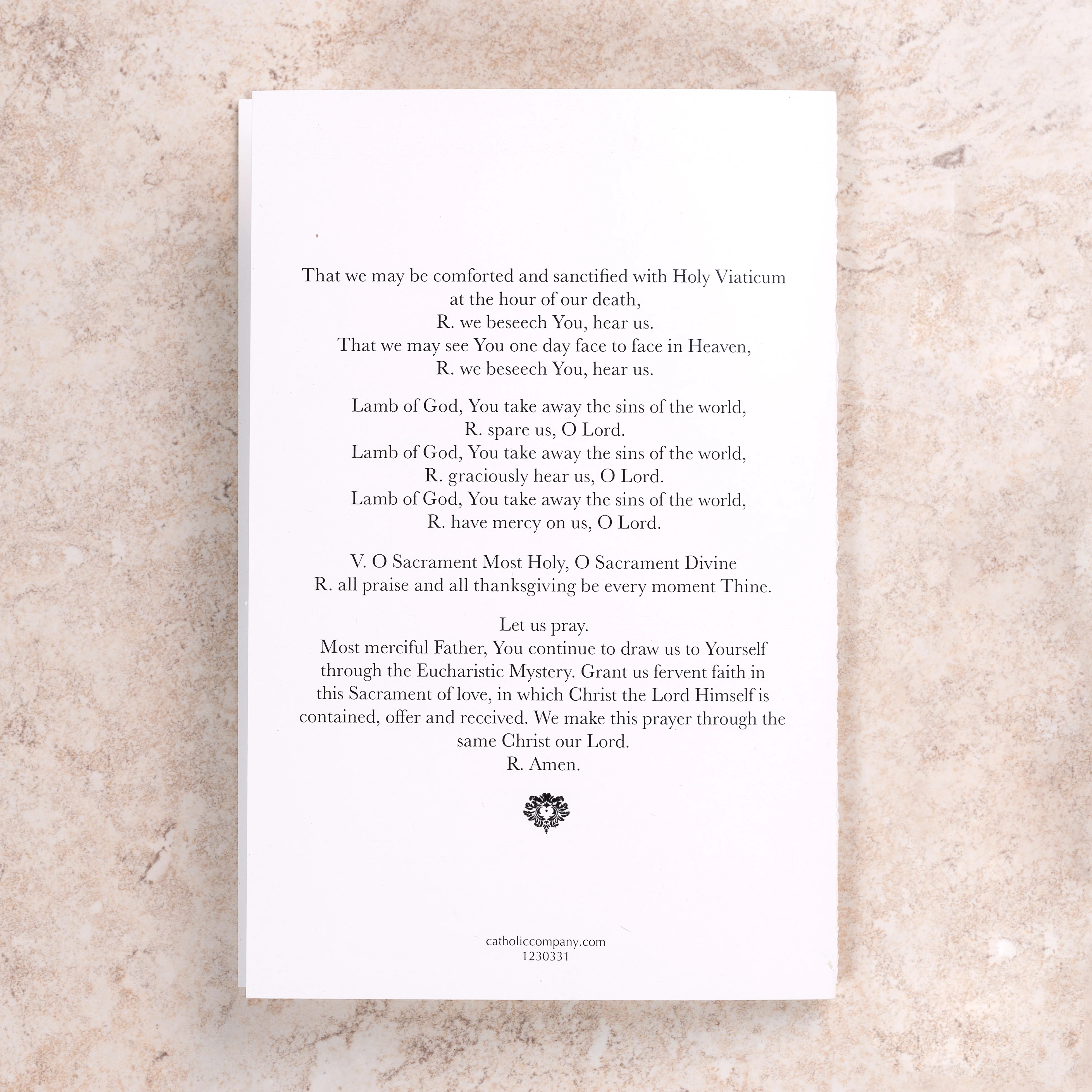 Litany of the Most Blessed Sacrament Folded Prayer Card - Pack of 50 - Image 2