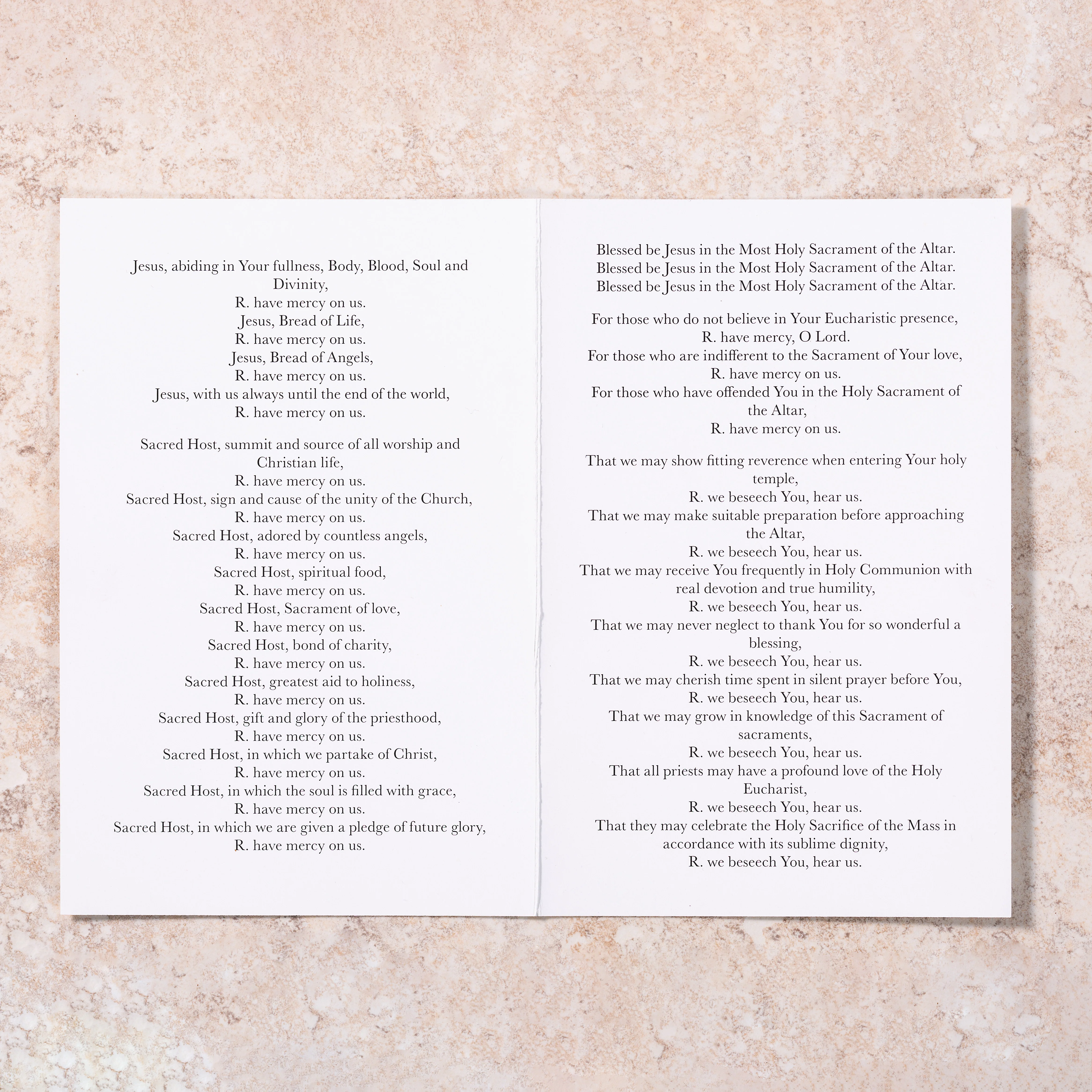 Litany of the Most Blessed Sacrament Folded Prayer Card - Pack of 50 - Image 3