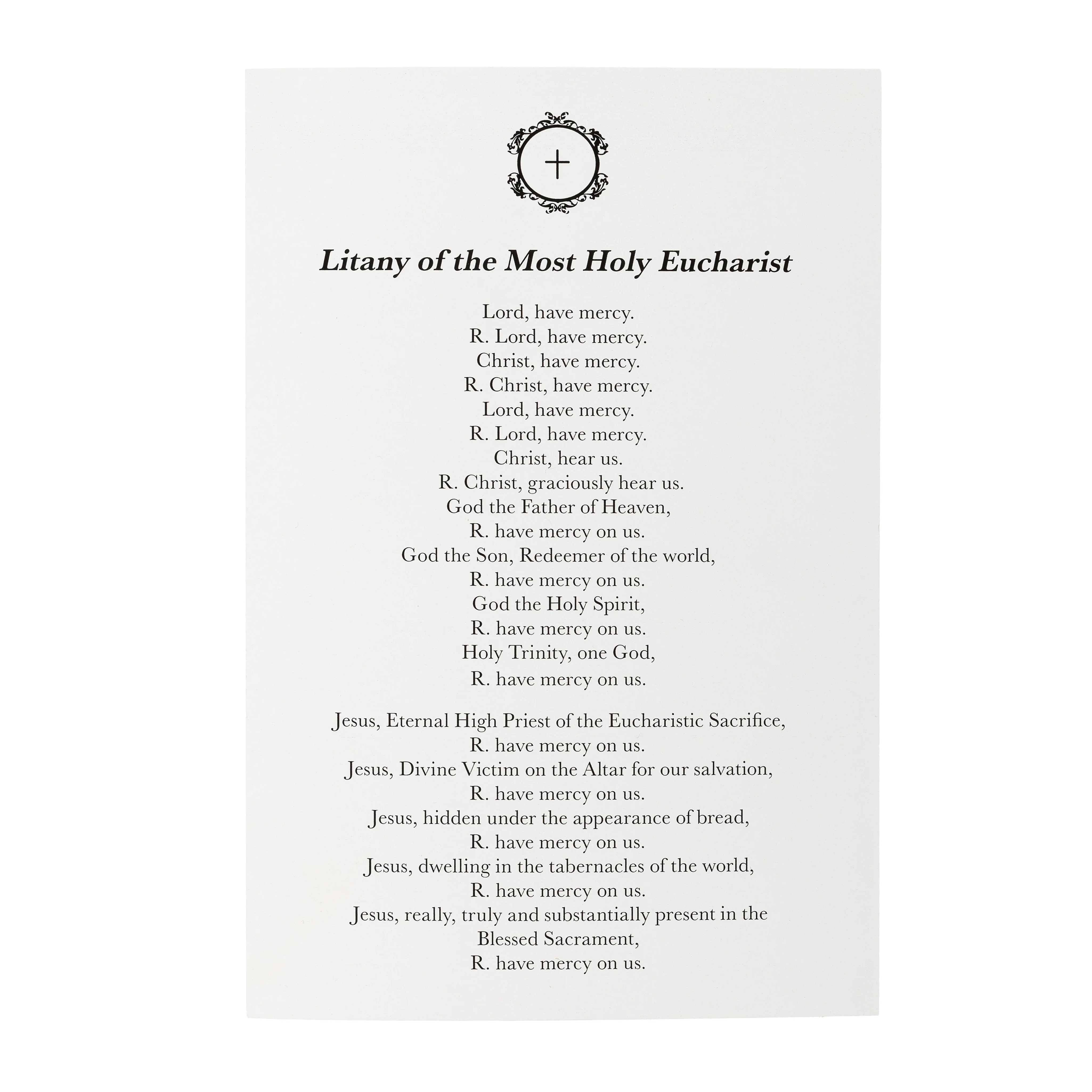 Litany of the Most Blessed Sacrament Folded Prayer Card - Pack of 50 - Image 4